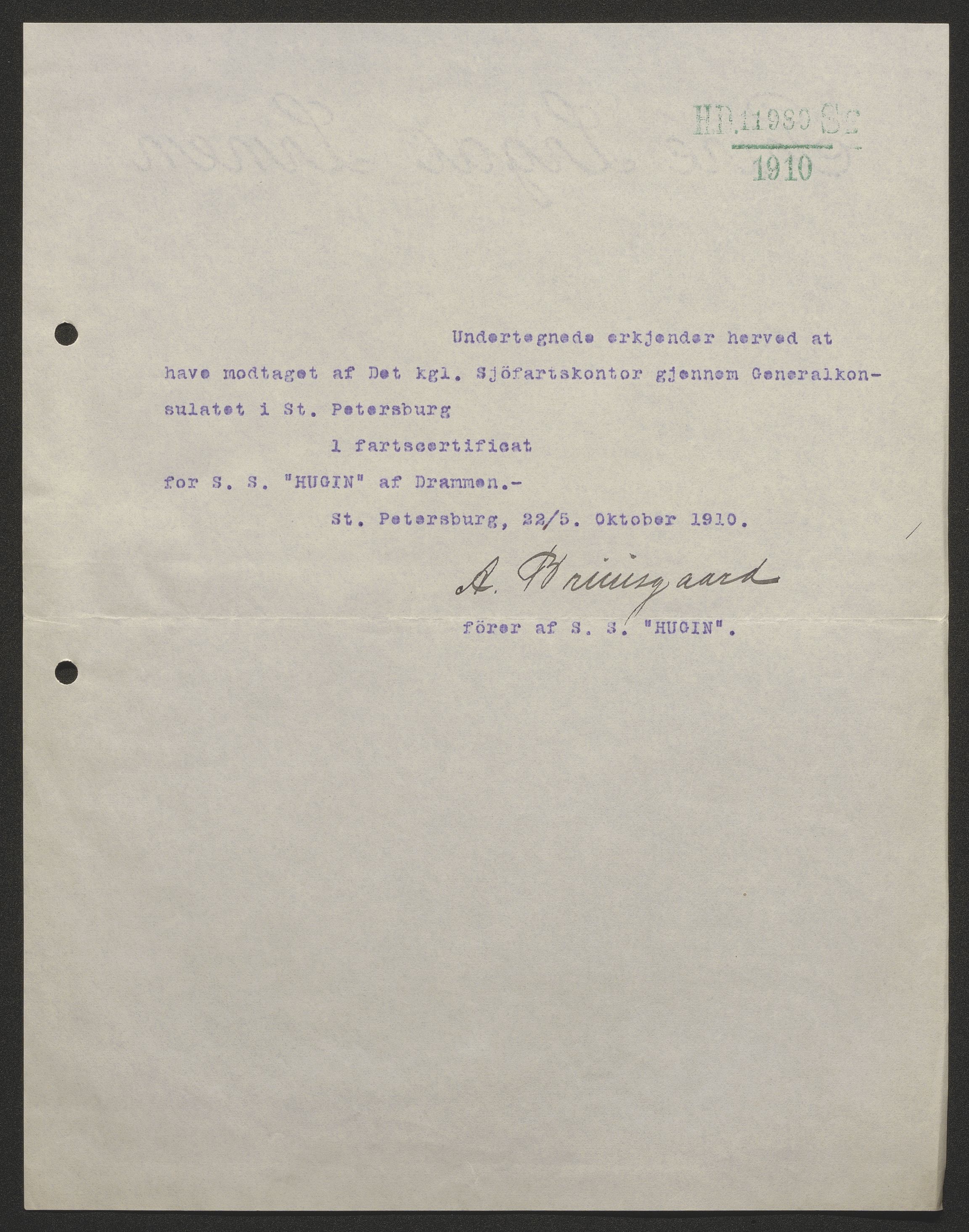 Sjøfartsdirektoratet med forløpere, skipsmapper slettede skip, AV/RA-S-4998/F/Fa/L0519: --, 1850-1922, p. 248