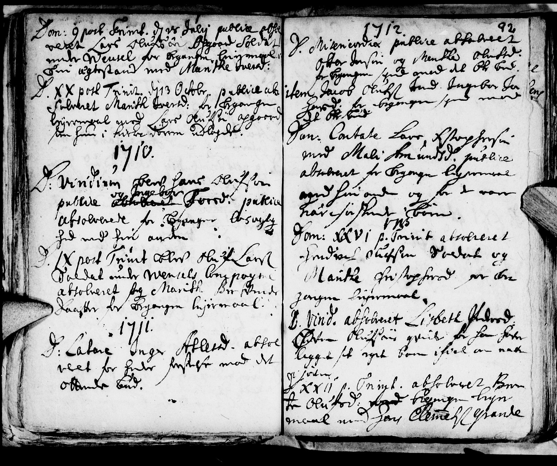 Ministerialprotokoller, klokkerbøker og fødselsregistre - Nord-Trøndelag, SAT/A-1458/722/L0214: Parish register (official) no. 722A01, 1692-1718, p. 92