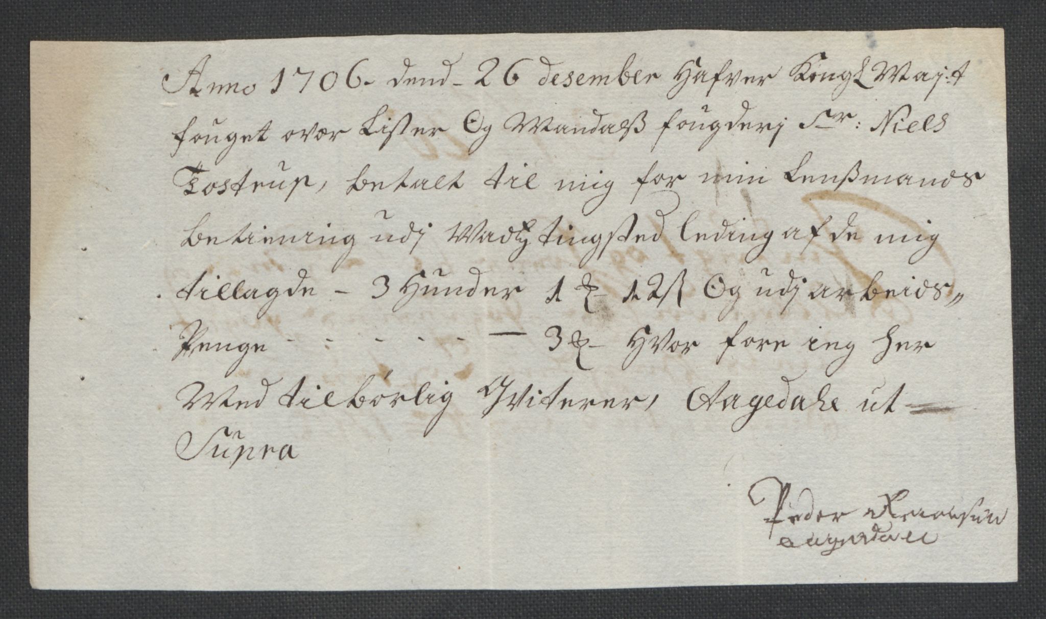 Rentekammeret inntil 1814, Reviderte regnskaper, Fogderegnskap, AV/RA-EA-4092/R43/L2551: Fogderegnskap Lista og Mandal, 1705-1709, p. 322