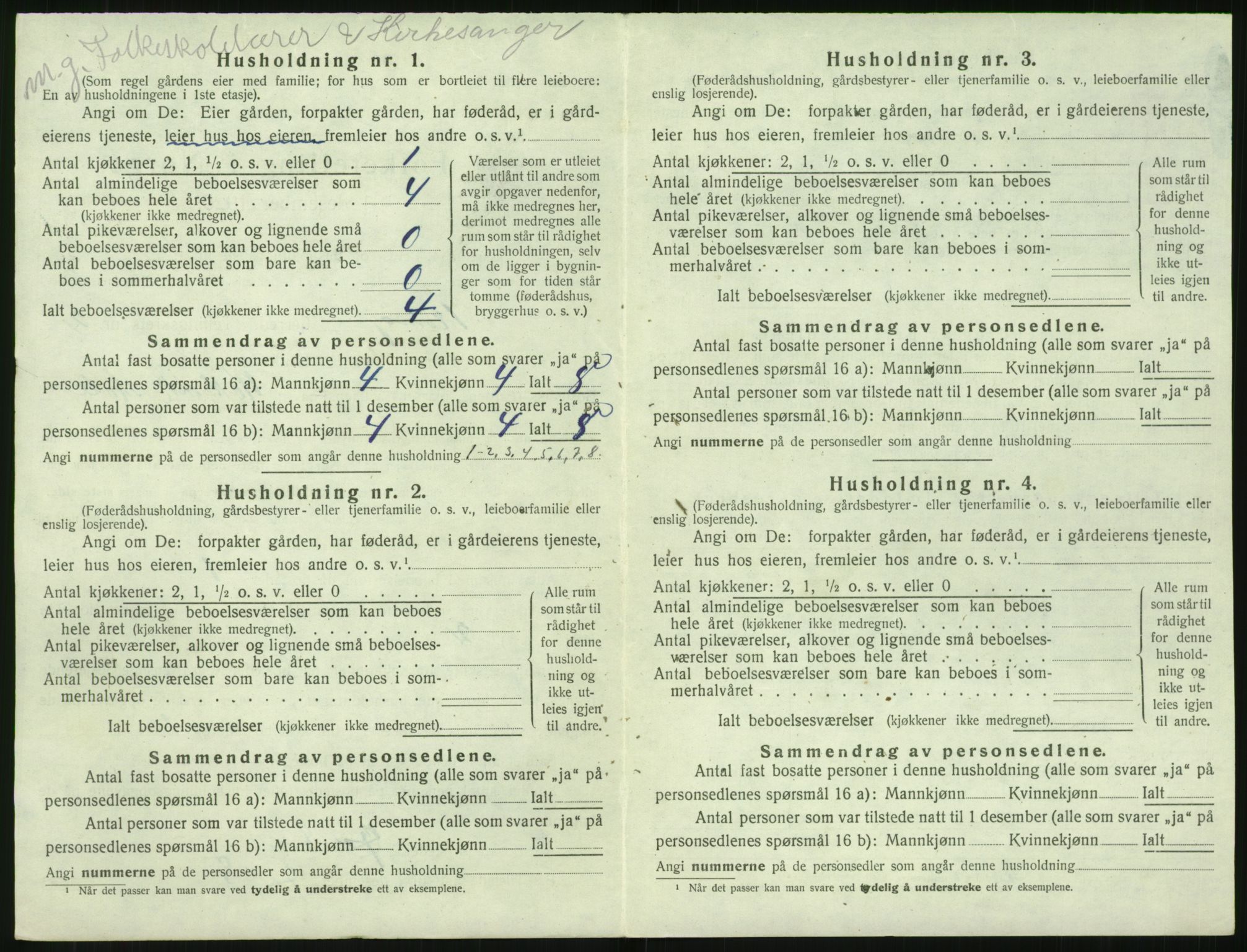 SAK, 1920 census for Tromøy, 1920, p. 226