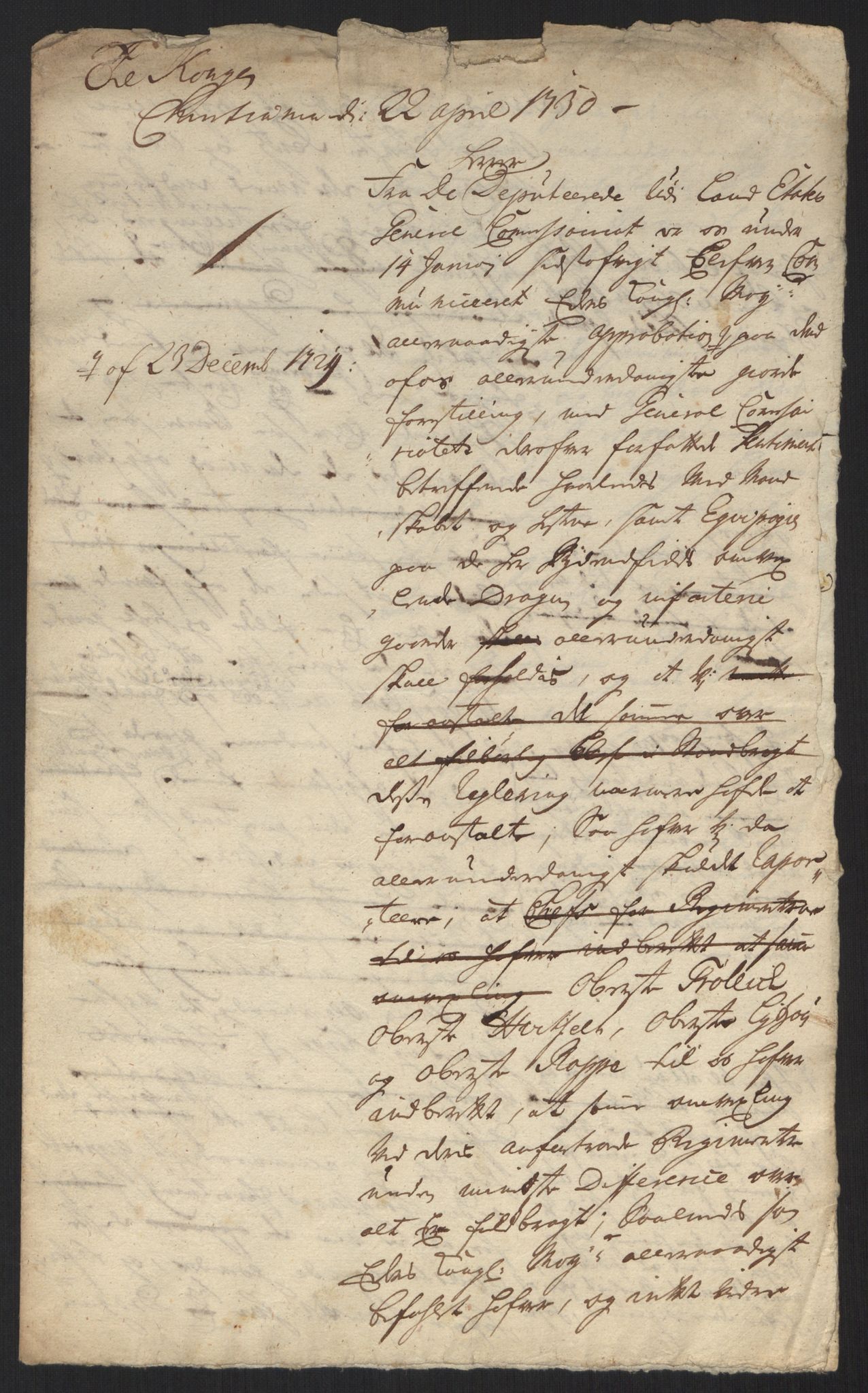 Kommanderende general (KG I) med Det norske krigsdirektorium, AV/RA-EA-5419/B/L0013: Kommanderende generals konsepter, 1730-1733, p. 7