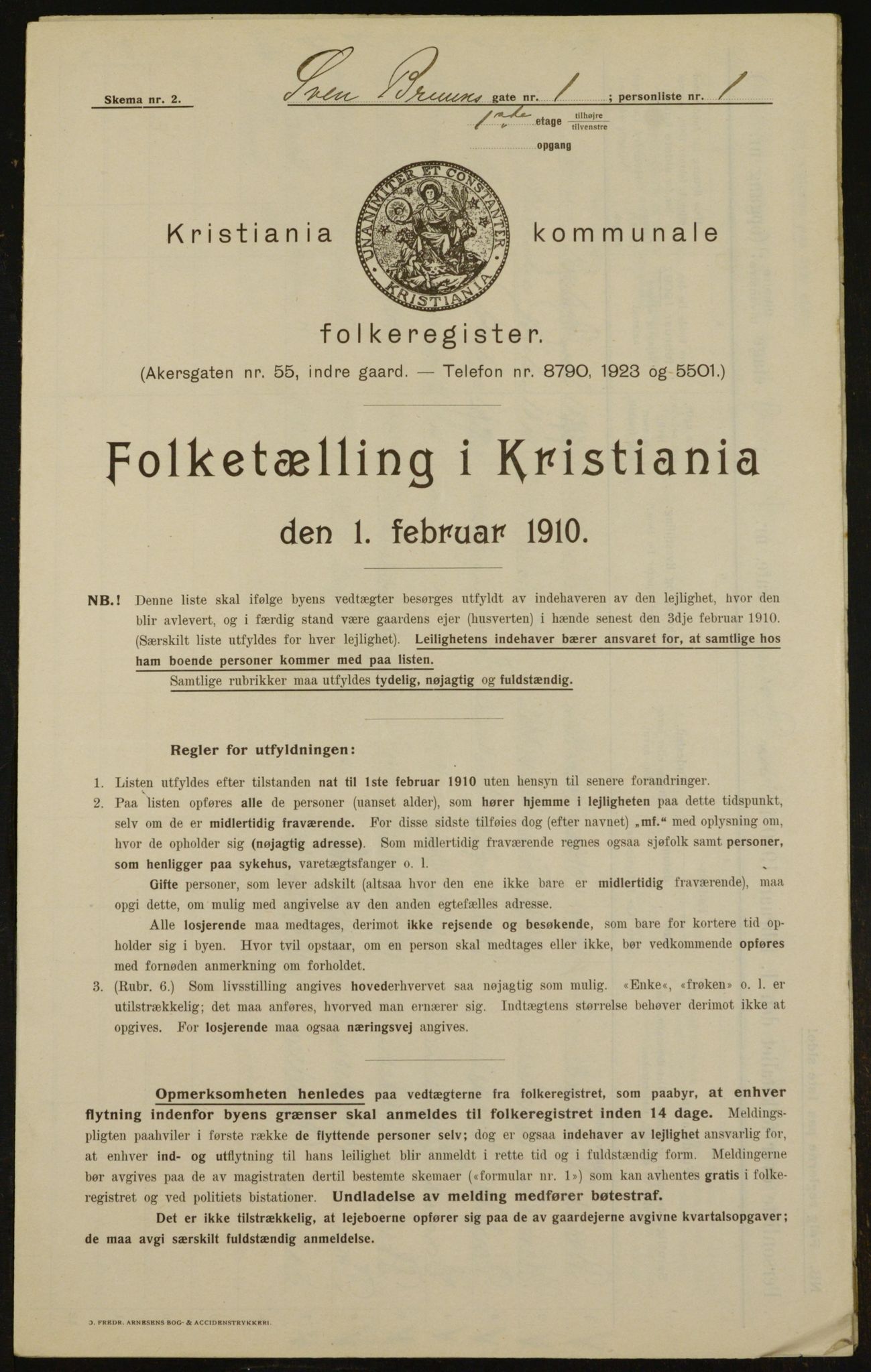 OBA, Municipal Census 1910 for Kristiania, 1910, p. 99390