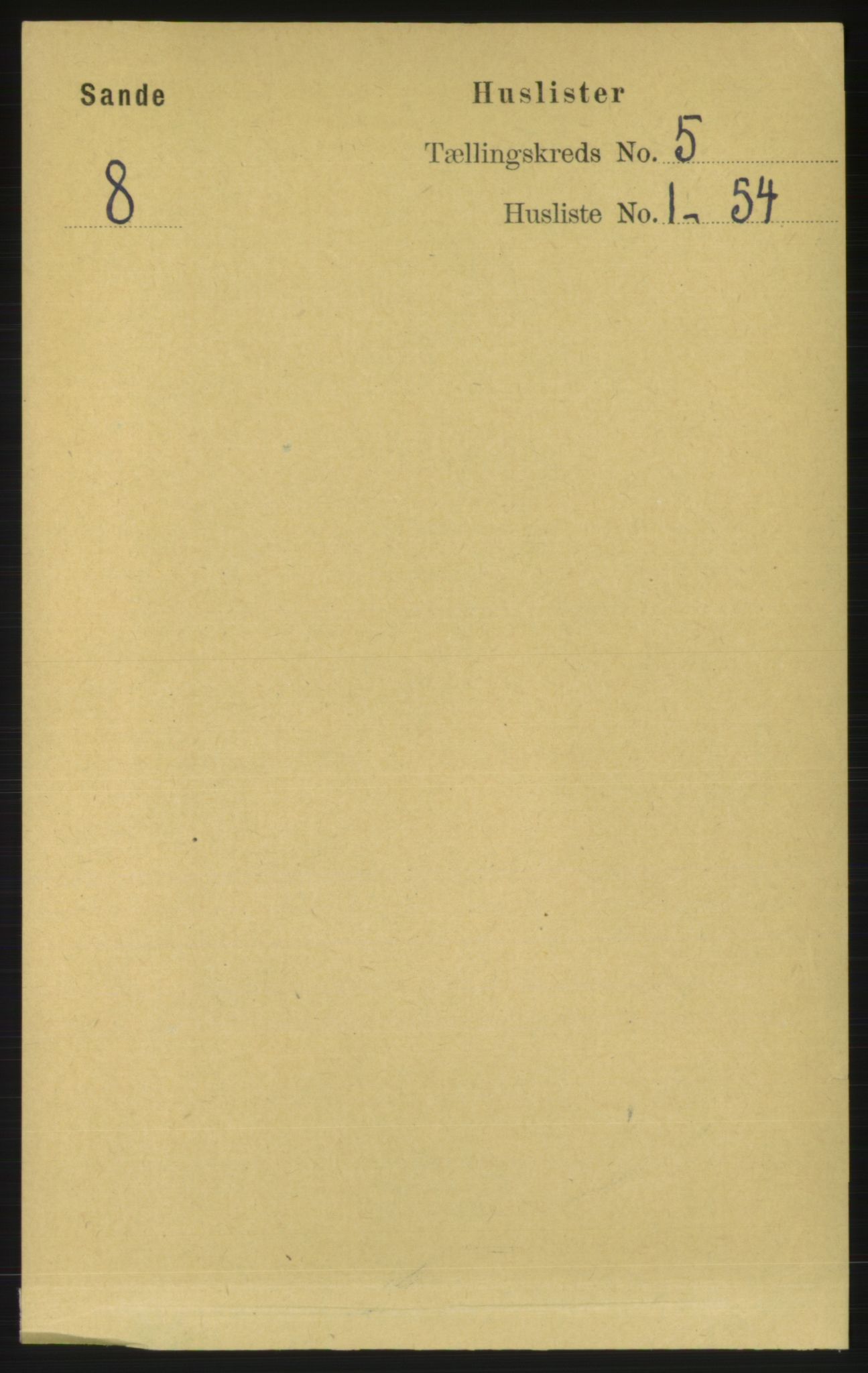 RA, 1891 census for 1514 Sande, 1891, p. 648