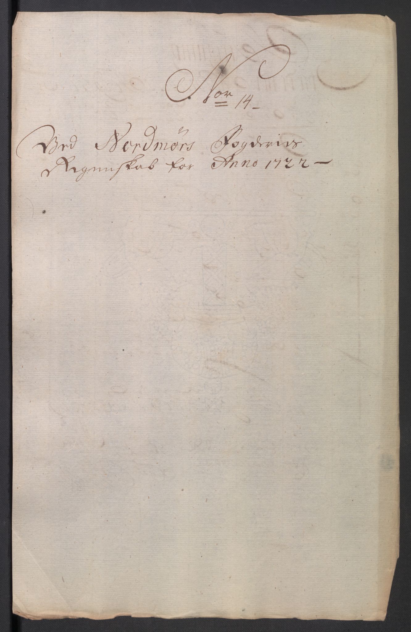 Rentekammeret inntil 1814, Reviderte regnskaper, Fogderegnskap, AV/RA-EA-4092/R56/L3755: Fogderegnskap Nordmøre, 1722, p. 153