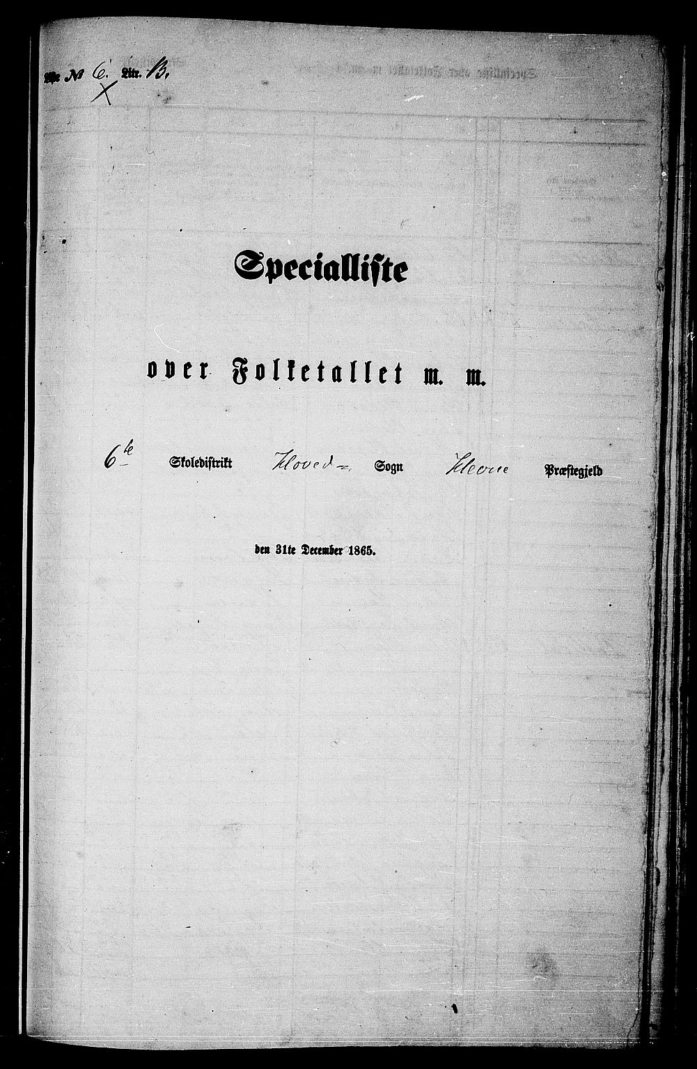 RA, 1865 census for Hemne, 1865, p. 138