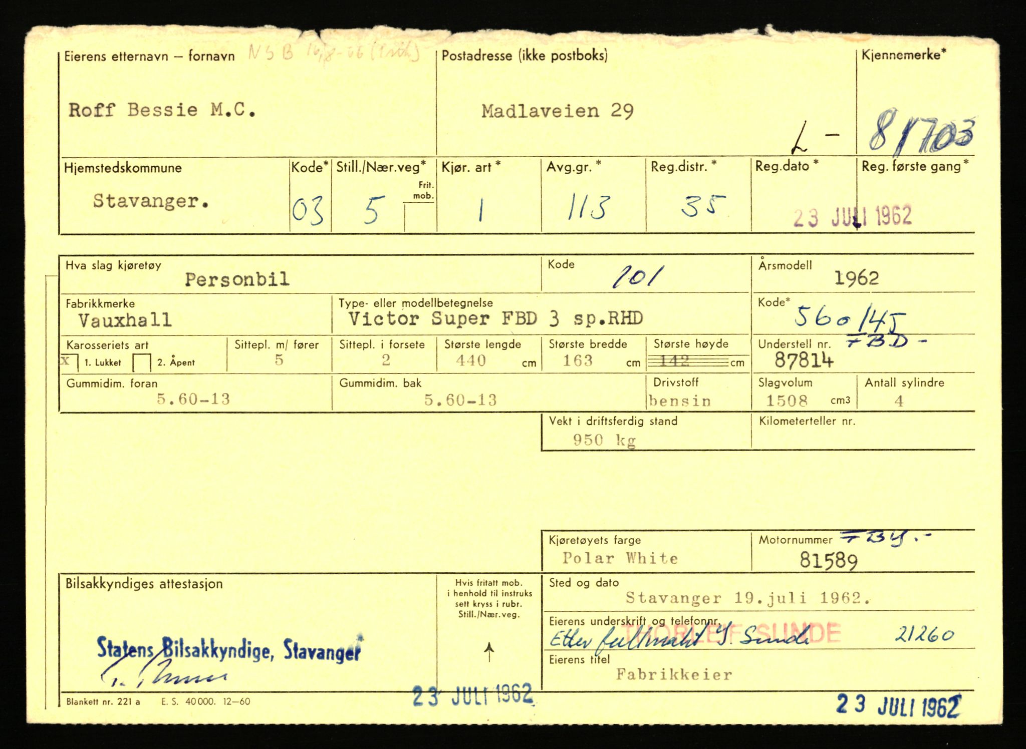 Stavanger trafikkstasjon, AV/SAST-A-101942/0/F/L0071: L-80500 - L-82199, 1930-1971, p. 2039