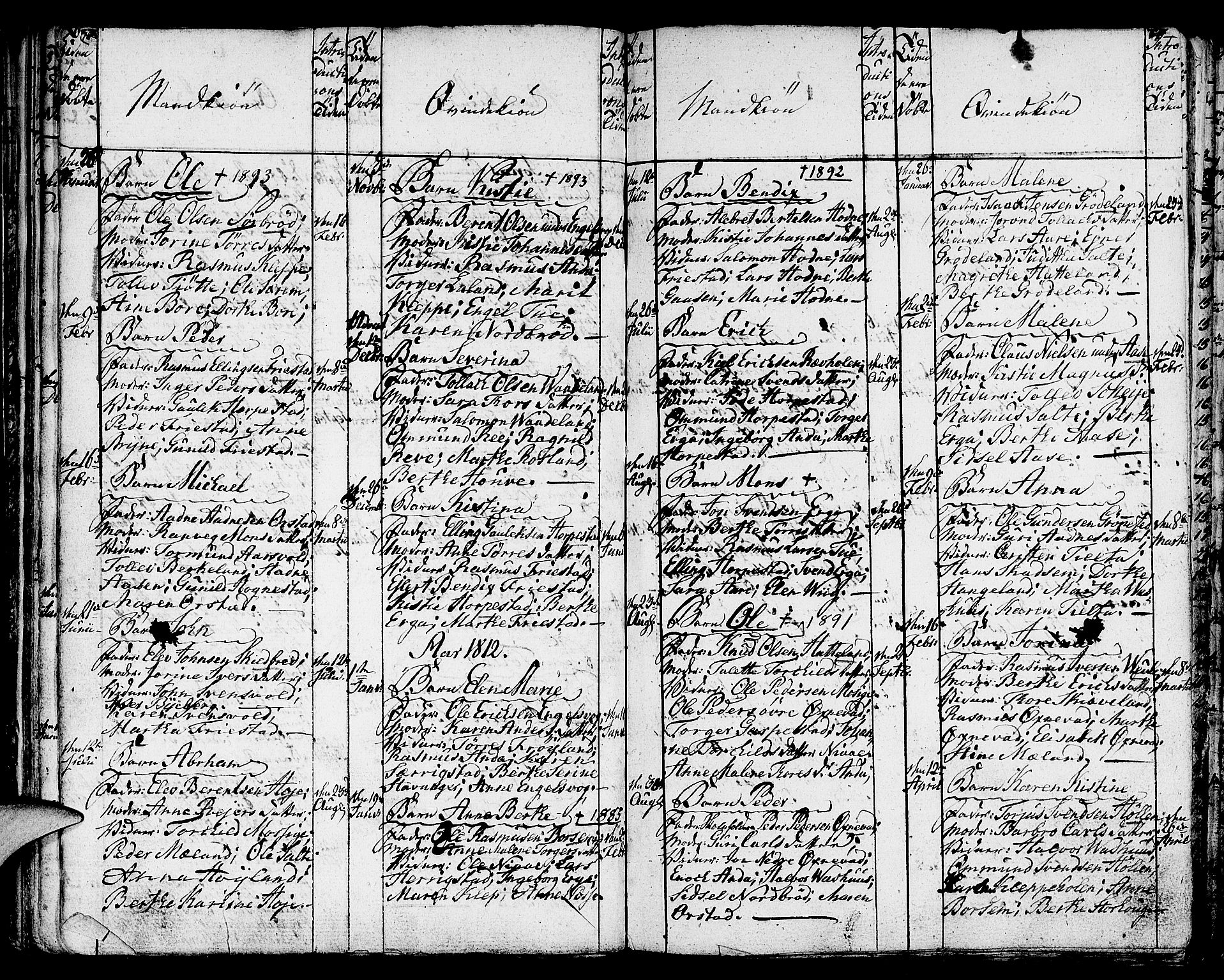 Klepp sokneprestkontor, AV/SAST-A-101803/001/3/30BA/L0001: Parish register (official) no. A 1, 1793-1819, p. 76-77