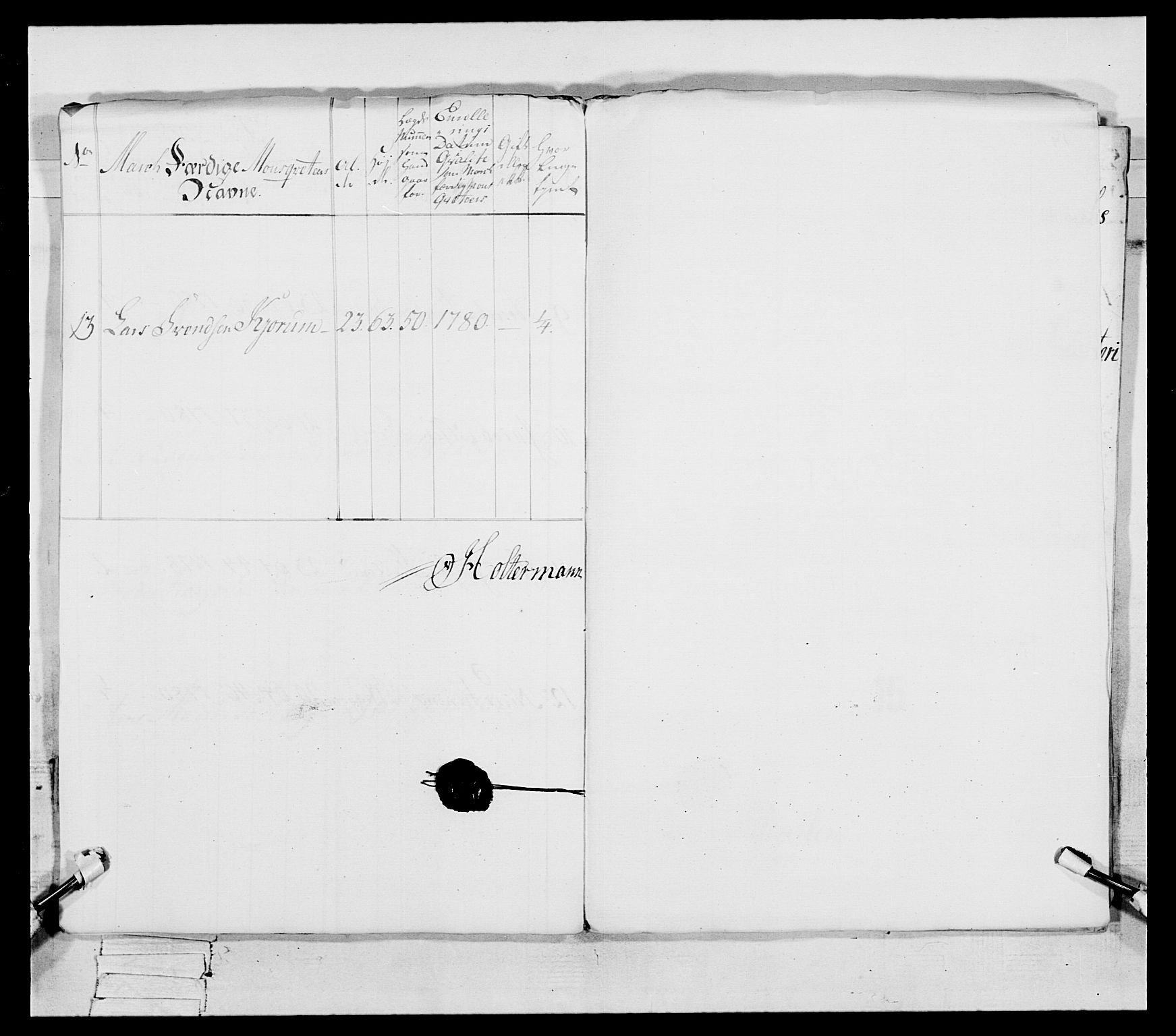 Generalitets- og kommissariatskollegiet, Det kongelige norske kommissariatskollegium, AV/RA-EA-5420/E/Eh/L0087: 3. Trondheimske nasjonale infanteriregiment, 1780, p. 191