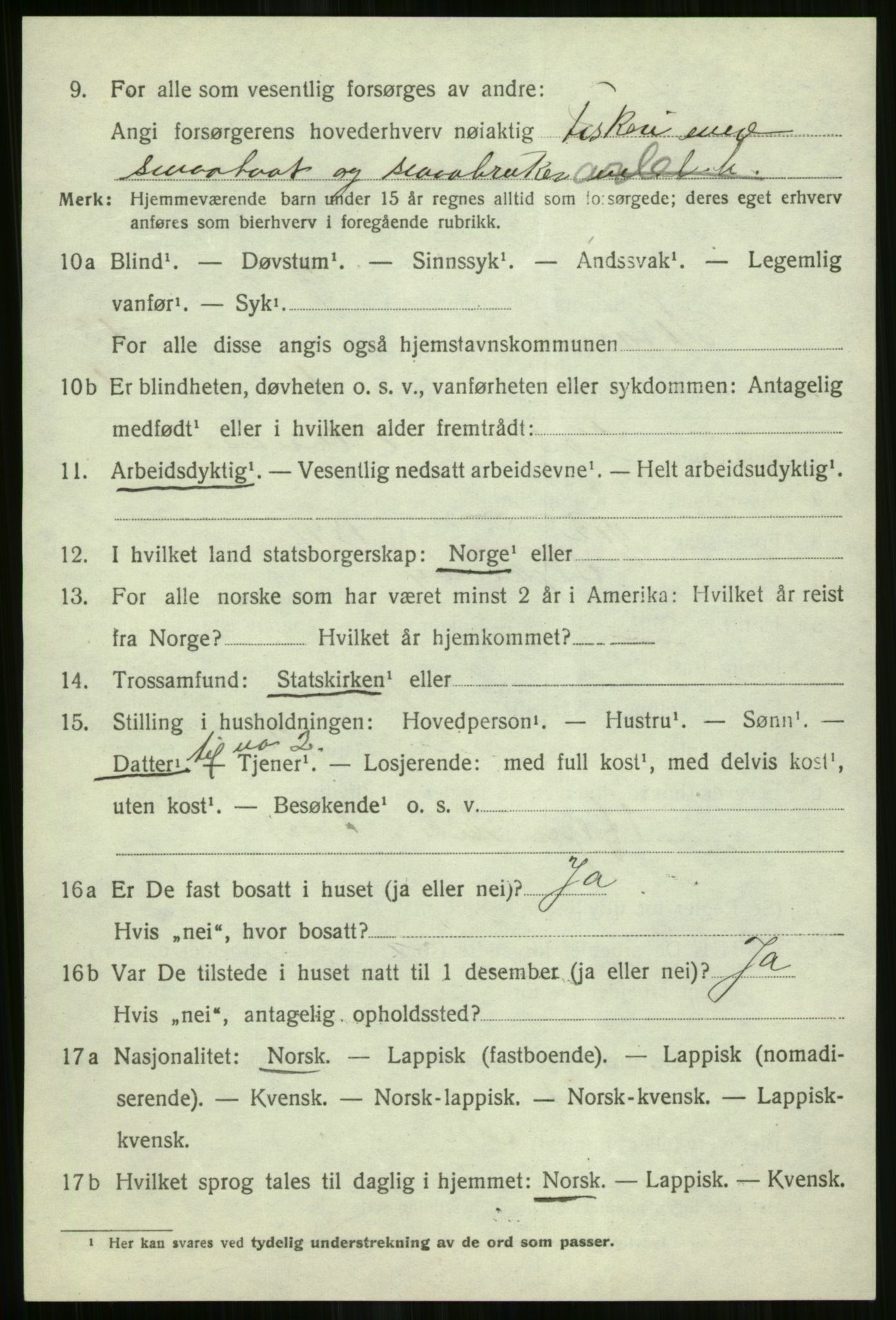 SATØ, 1920 census for Skjervøy, 1920, p. 6780