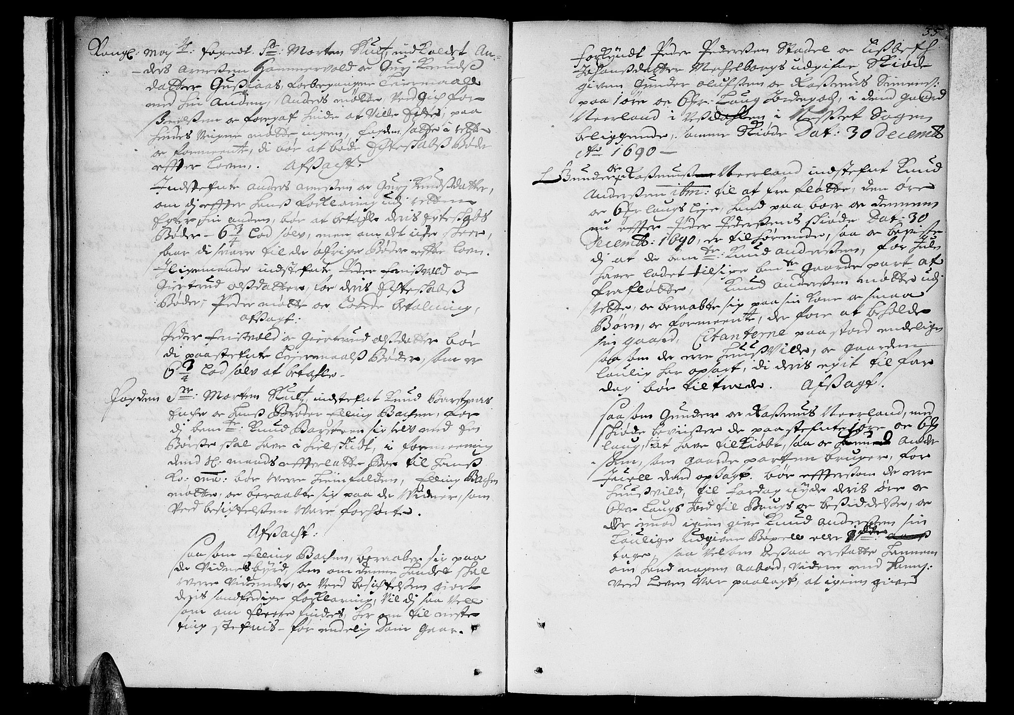 Romsdal sorenskriveri, SAT/A-4149/1/1/1A/L0002: Tingbok, 1690-1693, p. 34b-35a