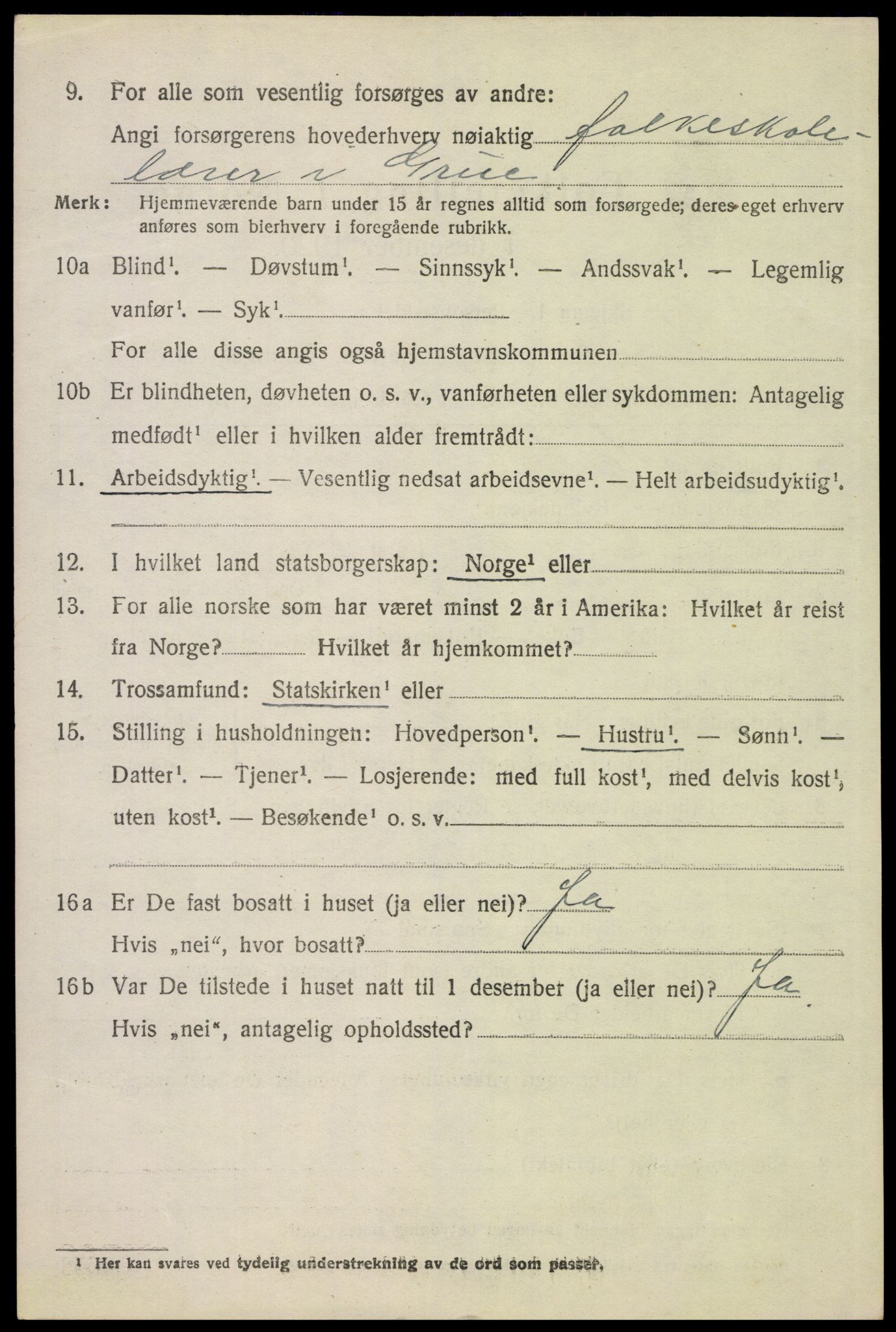 SAH, 1920 census for Grue, 1920, p. 6106