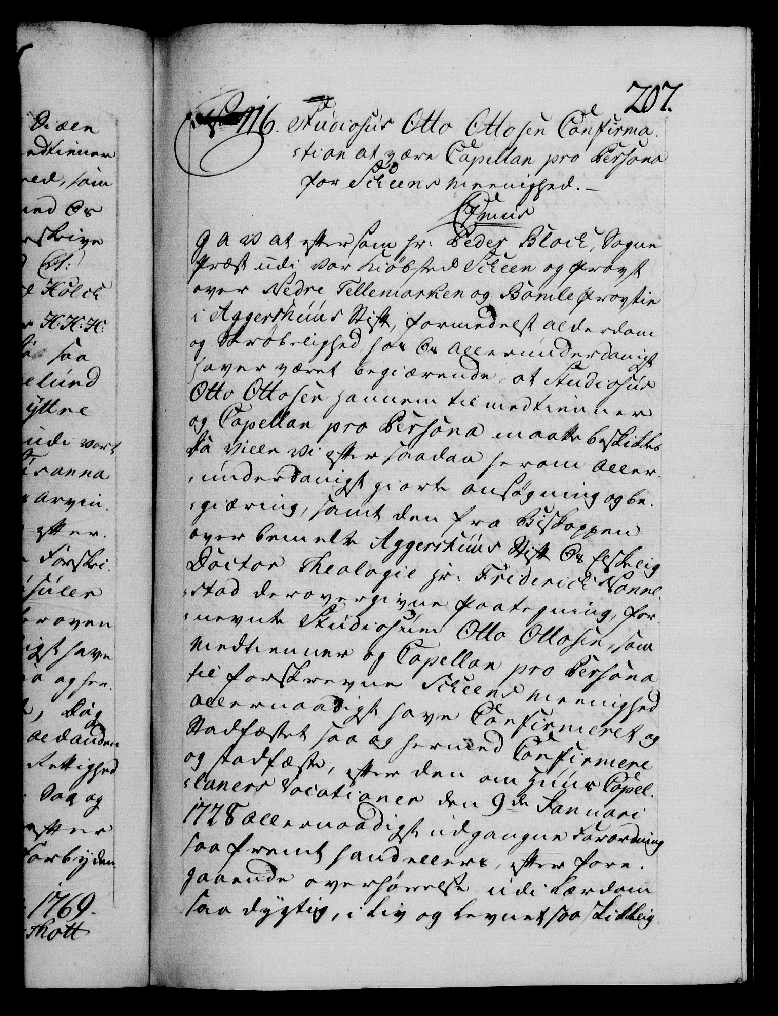 Danske Kanselli 1572-1799, AV/RA-EA-3023/F/Fc/Fca/Fcaa/L0044: Norske registre, 1769-1771, p. 207a