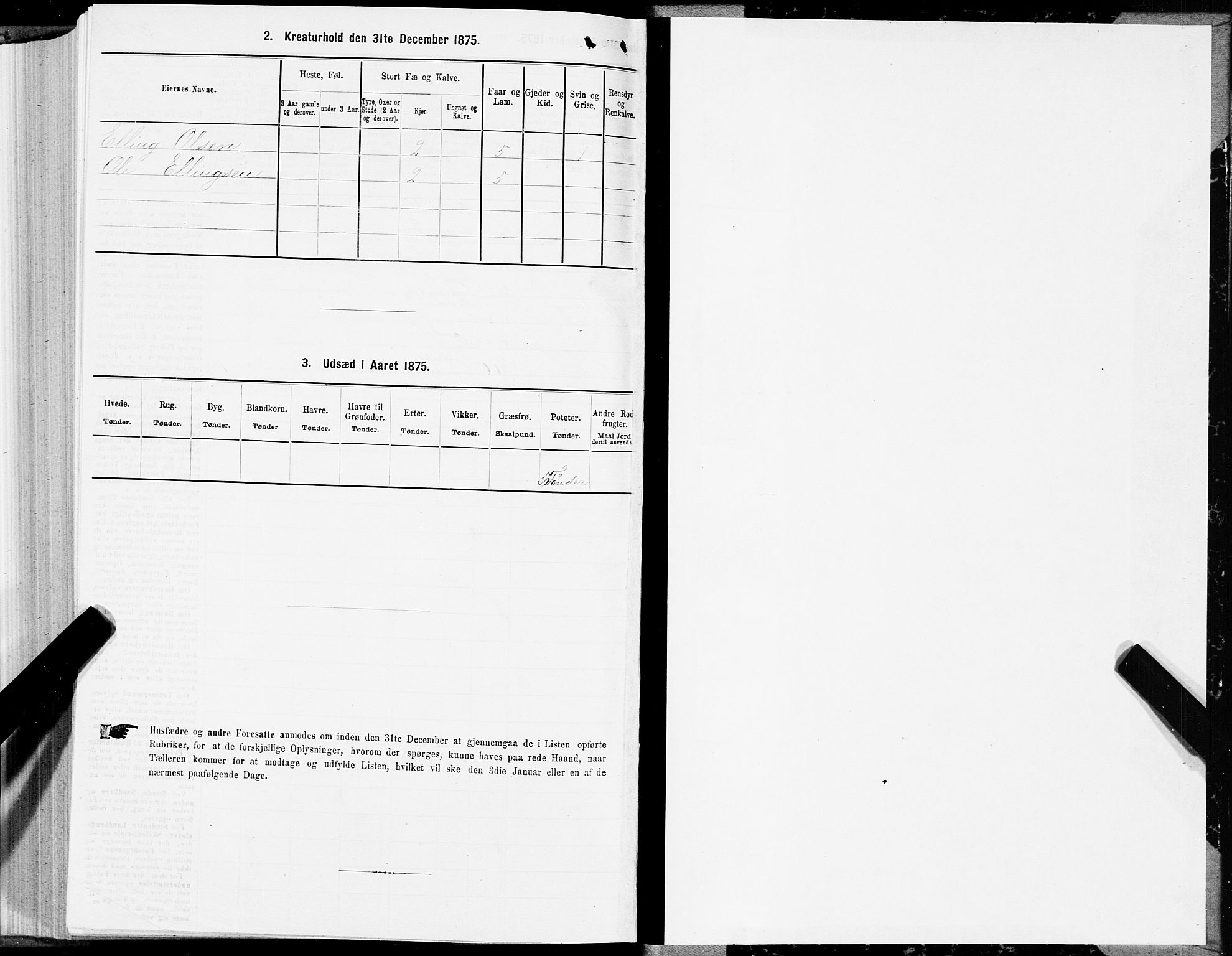 SAT, 1875 census for 1866P Hadsel, 1875