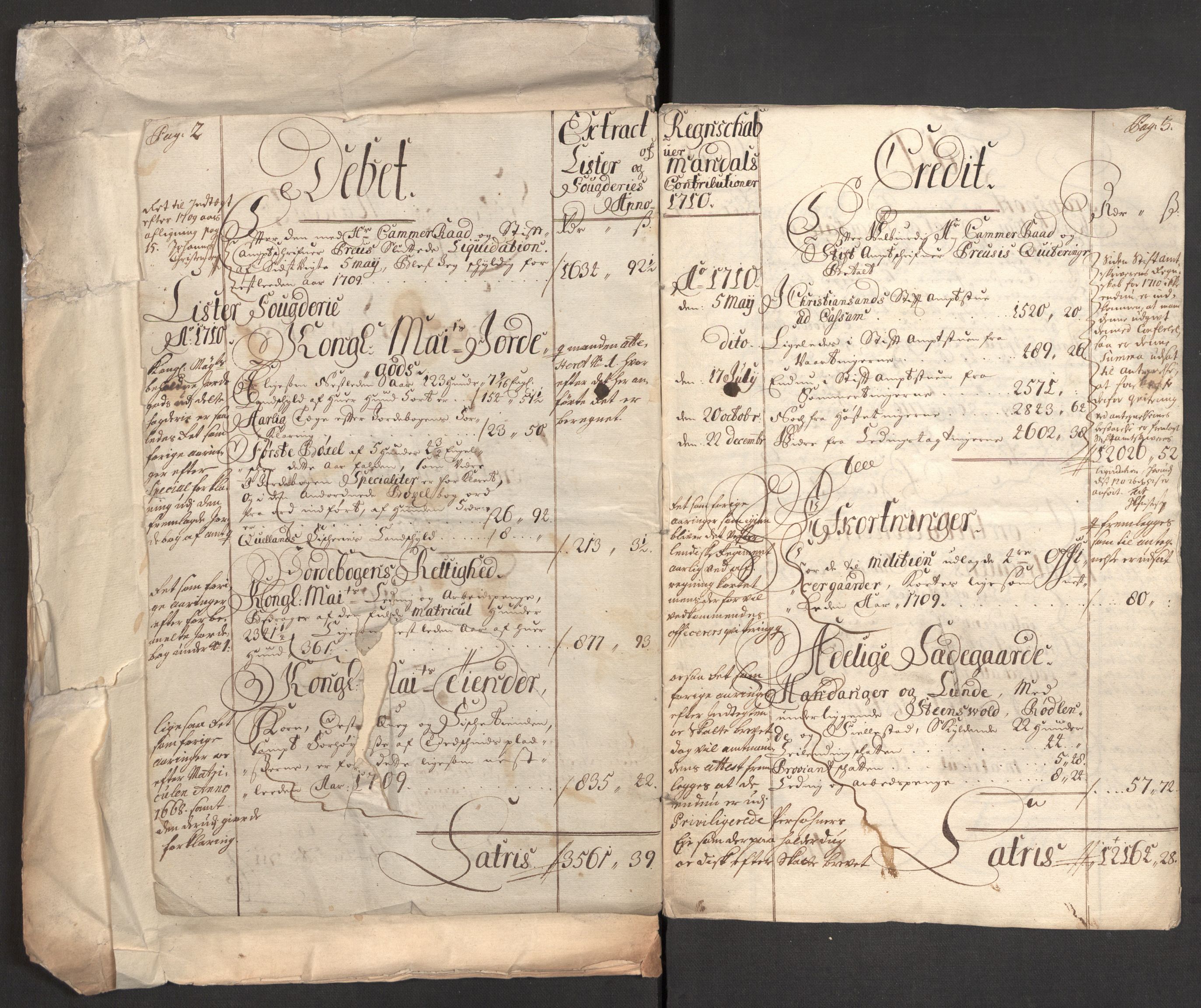 Rentekammeret inntil 1814, Reviderte regnskaper, Fogderegnskap, AV/RA-EA-4092/R43/L2553: Fogderegnskap Lista og Mandal, 1710, p. 11