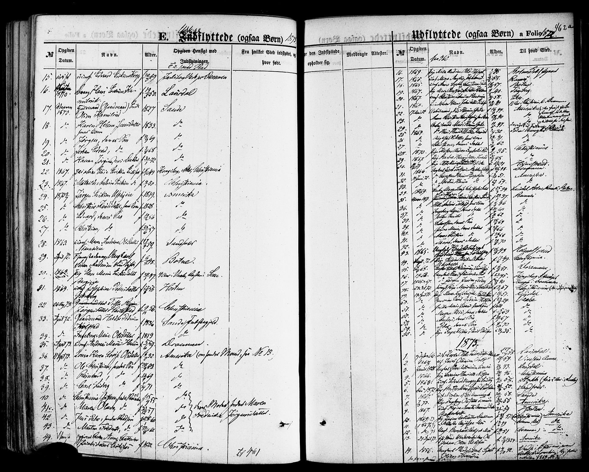 Hof kirkebøker, SAKO/A-64/F/Fa/L0006: Parish register (official) no. I 6, 1851-1877, p. 462