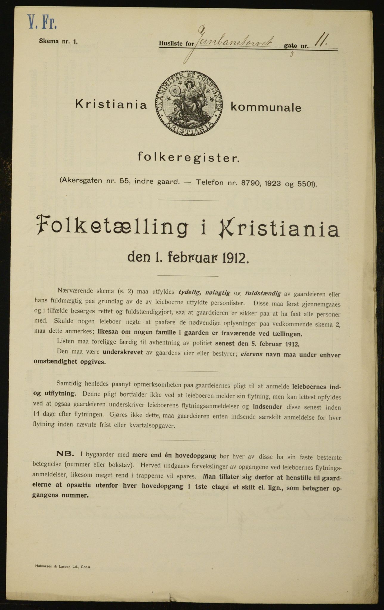 OBA, Municipal Census 1912 for Kristiania, 1912, p. 47270