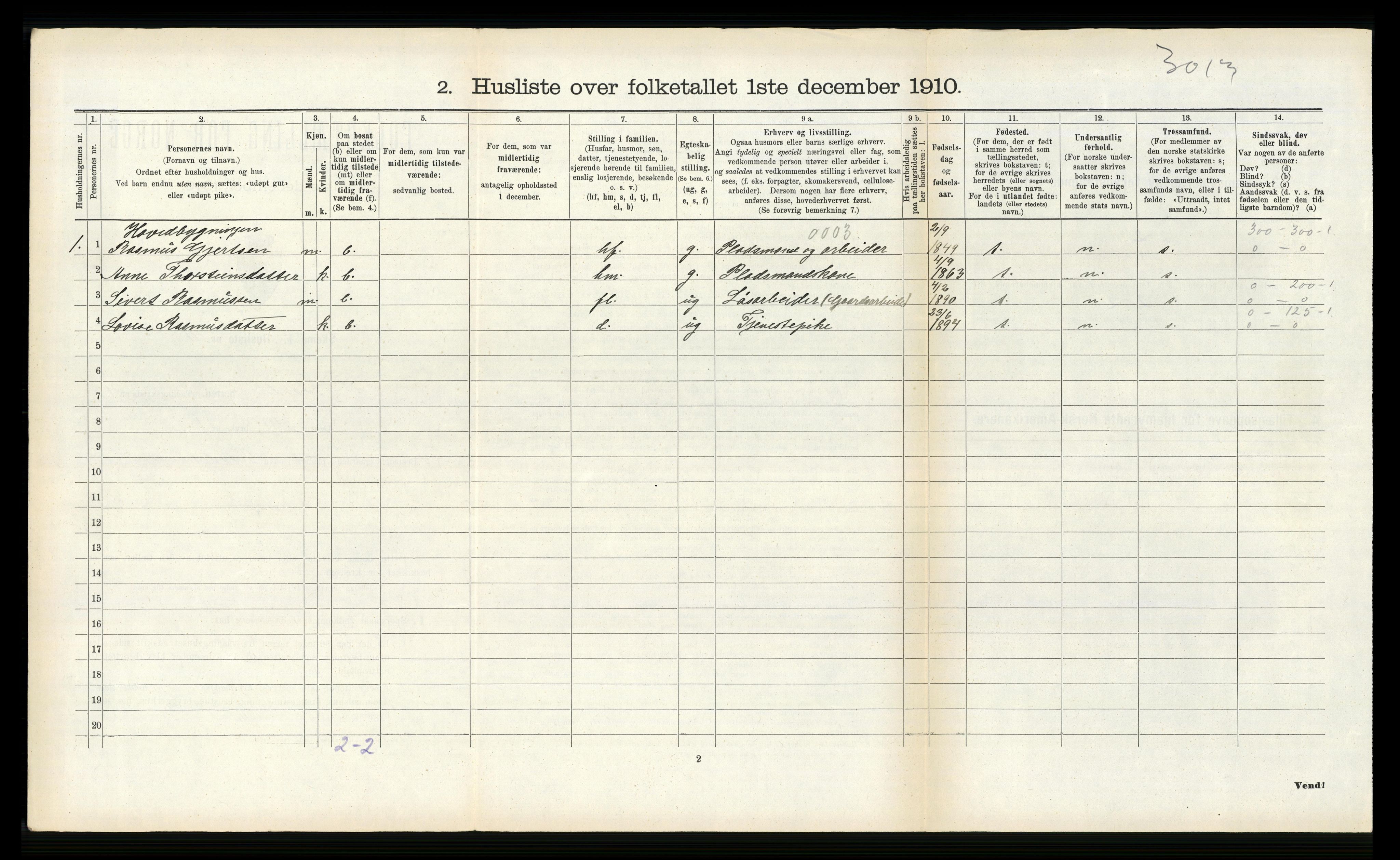 RA, 1910 census for Førde, 1910, p. 358