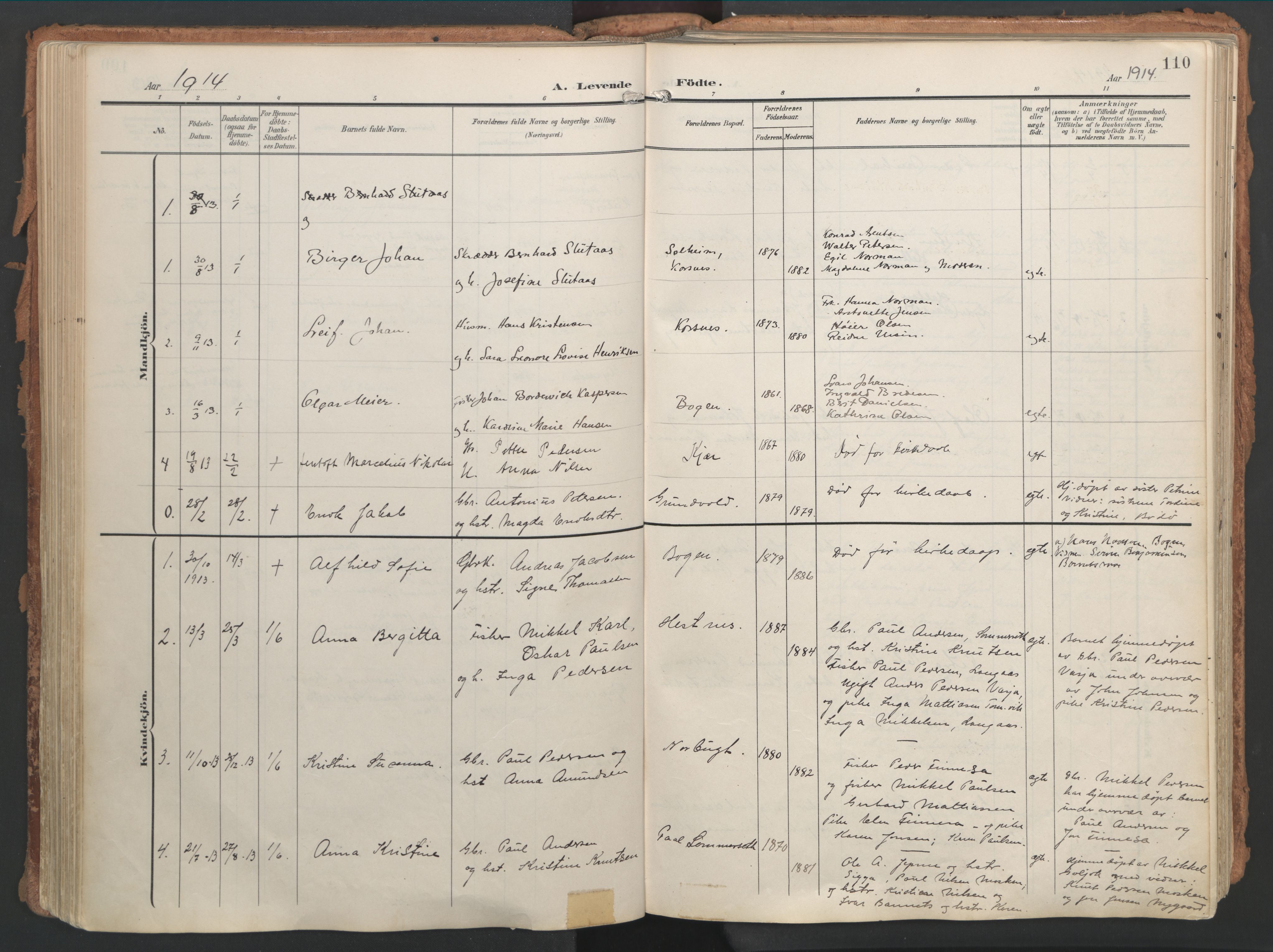 Ministerialprotokoller, klokkerbøker og fødselsregistre - Nordland, AV/SAT-A-1459/861/L0871: Parish register (official) no. 861A06, 1903-1916, p. 110