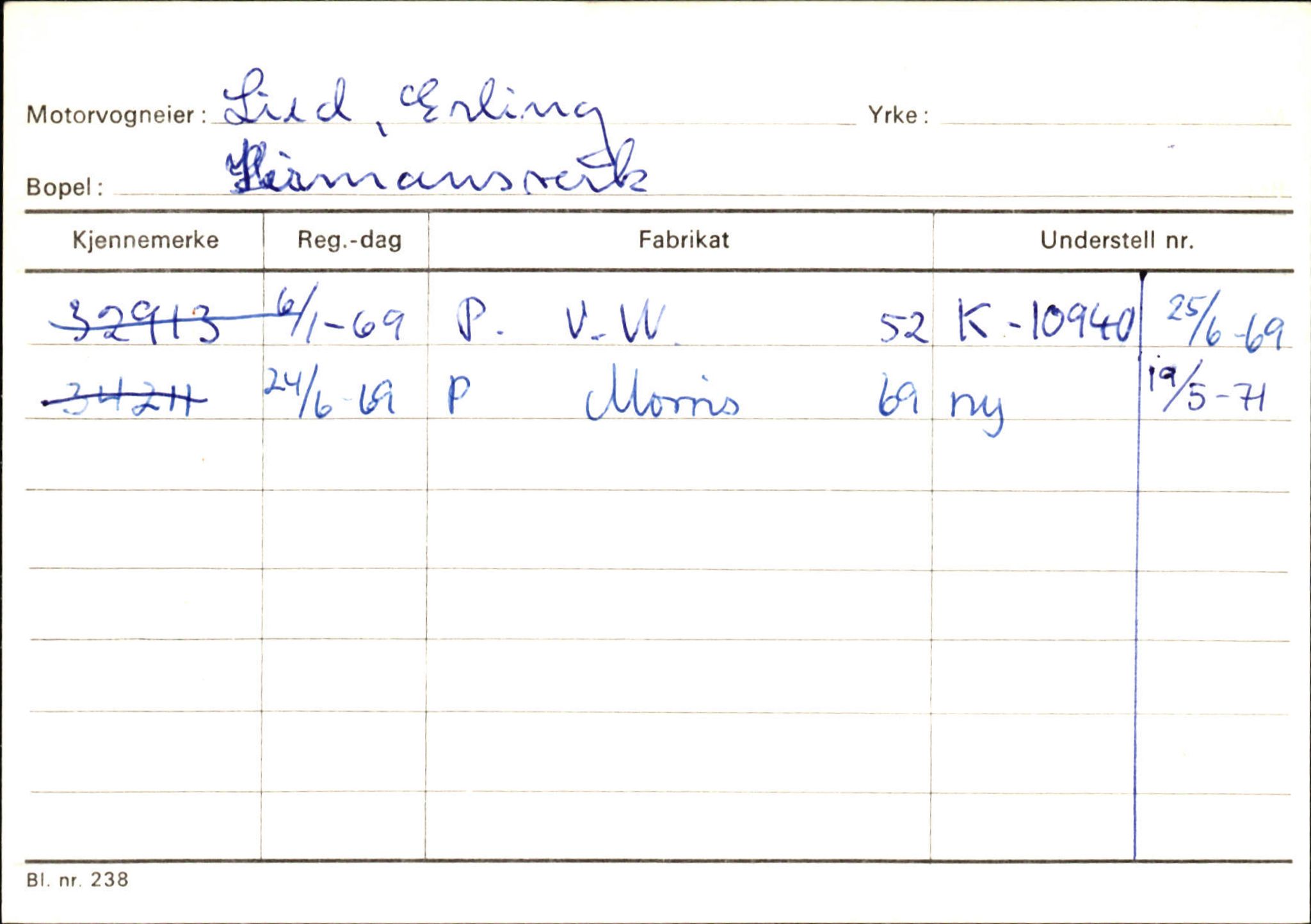 Statens vegvesen, Sogn og Fjordane vegkontor, SAB/A-5301/4/F/L0126: Eigarregister Fjaler M-Å. Leikanger A-Å, 1945-1975, p. 1697