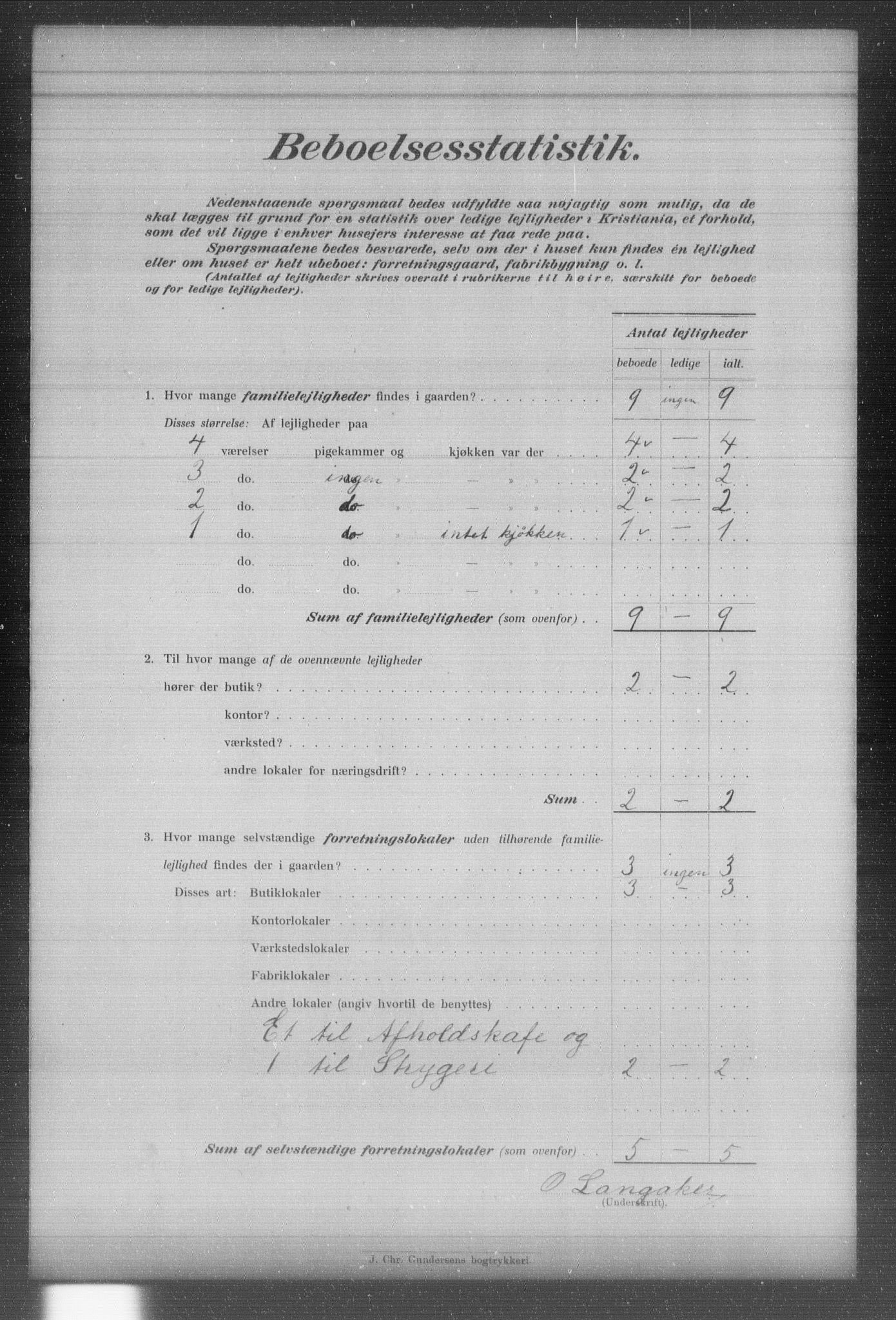 OBA, Municipal Census 1903 for Kristiania, 1903, p. 1181