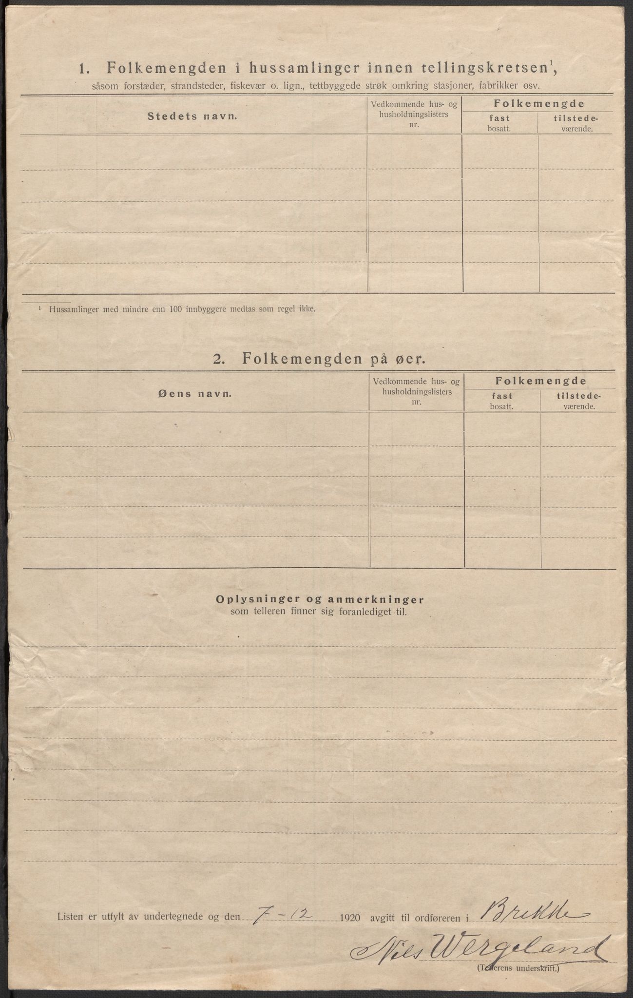 SAB, 1920 census for Brekke, 1920, p. 18