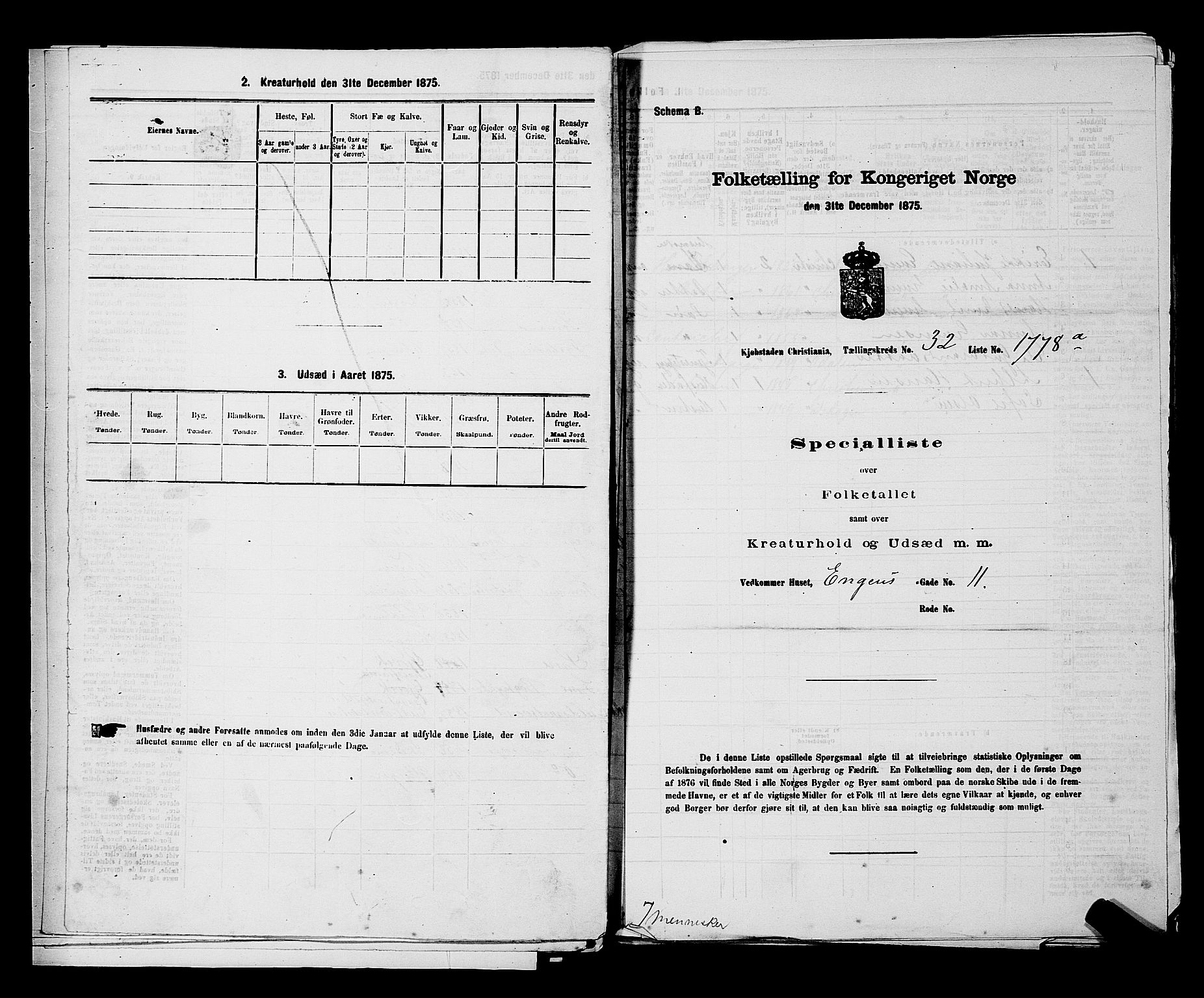 RA, 1875 census for 0301 Kristiania, 1875, p. 5165