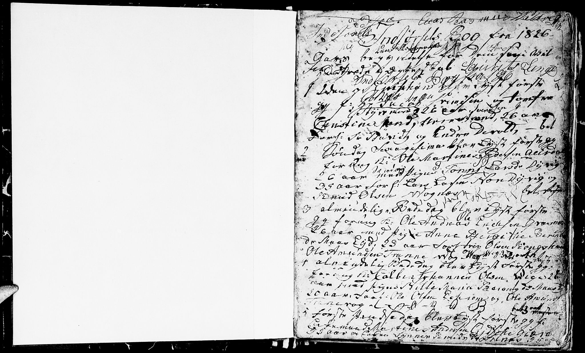 Ministerialprotokoller, klokkerbøker og fødselsregistre - Møre og Romsdal, SAT/A-1454/528/L0424: Parish register (copy) no. 528C05, 1826-1847, p. 1