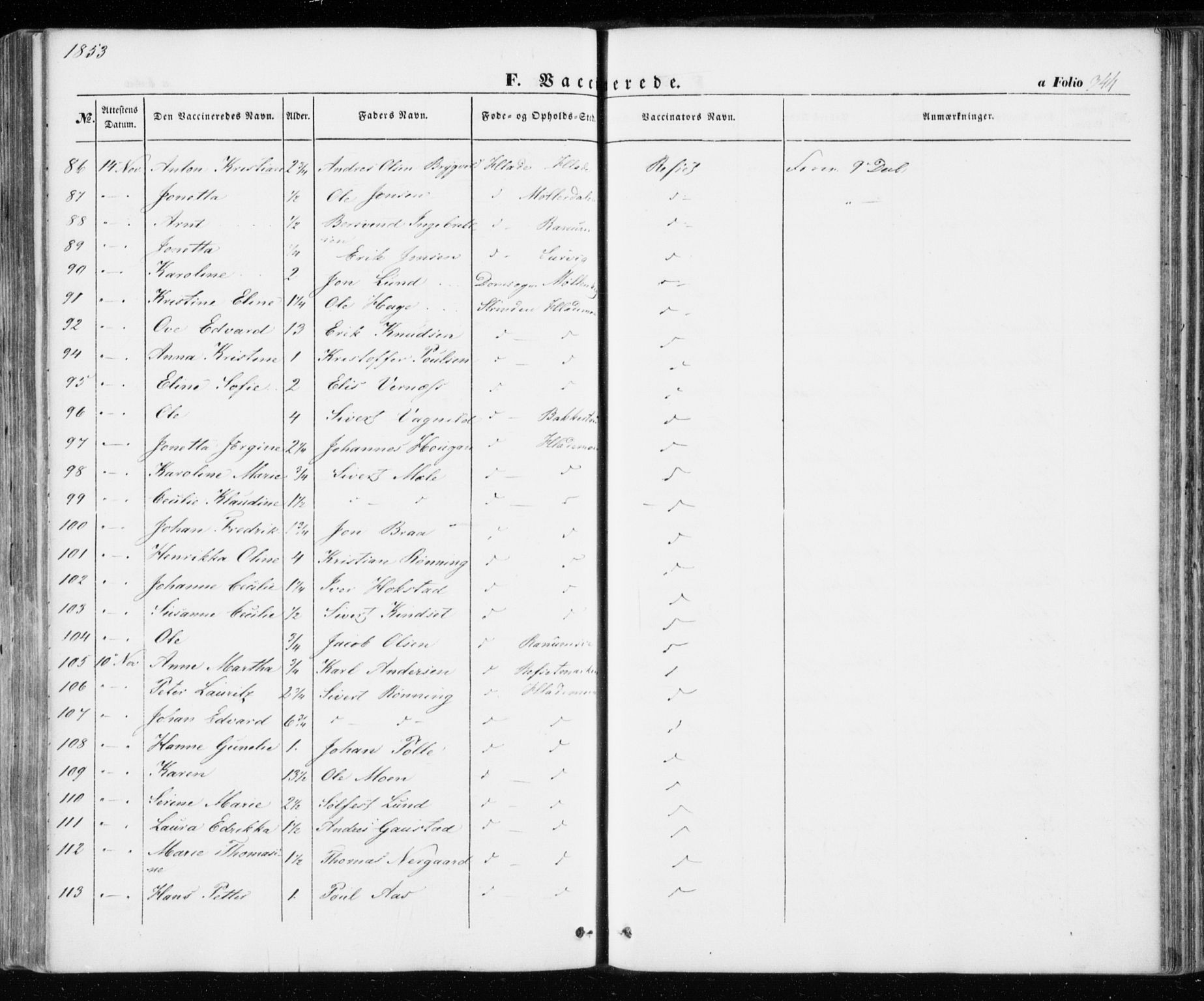 Ministerialprotokoller, klokkerbøker og fødselsregistre - Sør-Trøndelag, SAT/A-1456/606/L0291: Parish register (official) no. 606A06, 1848-1856, p. 344