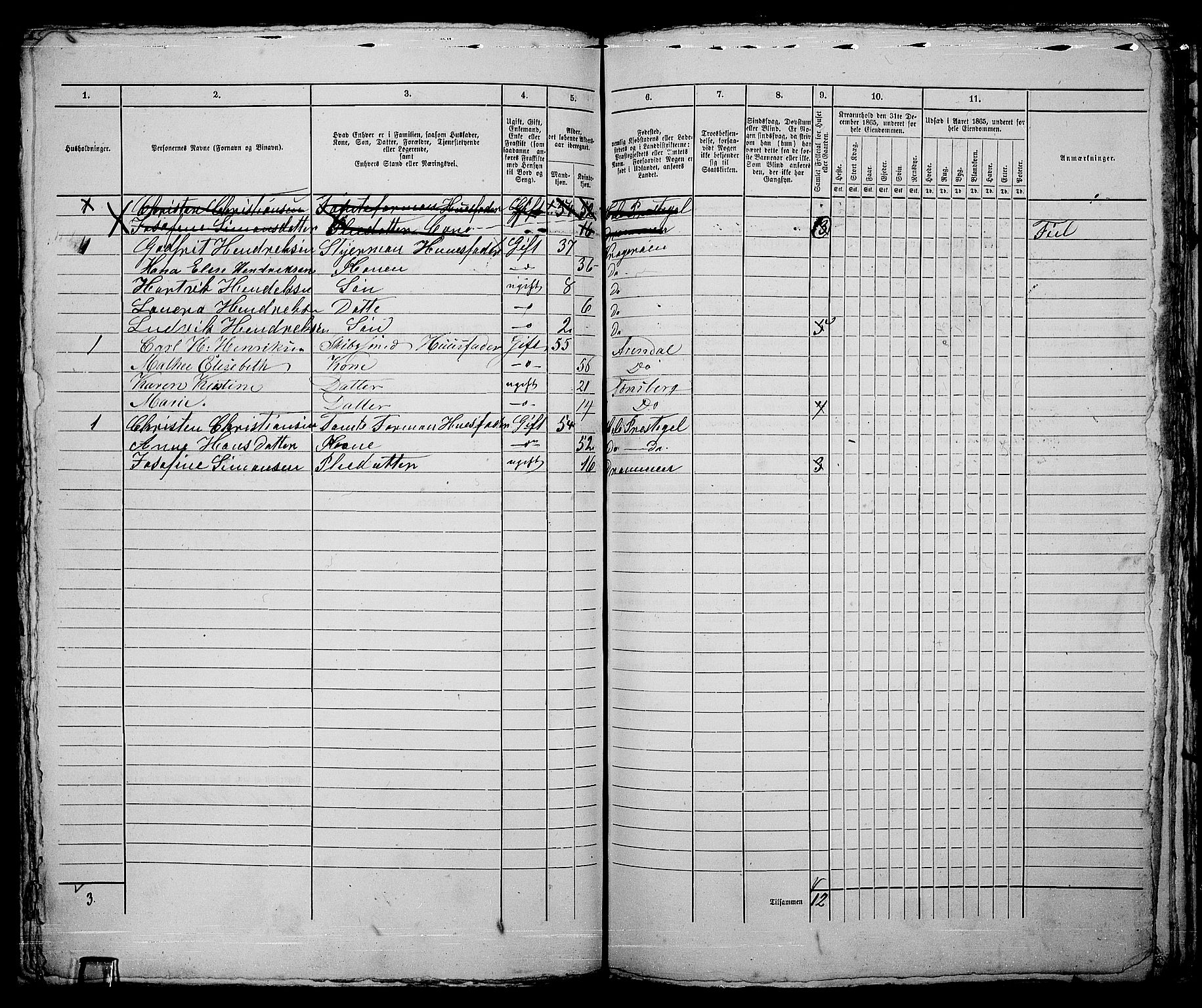 RA, 1865 census for Fredrikstad/Fredrikstad, 1865, p. 593