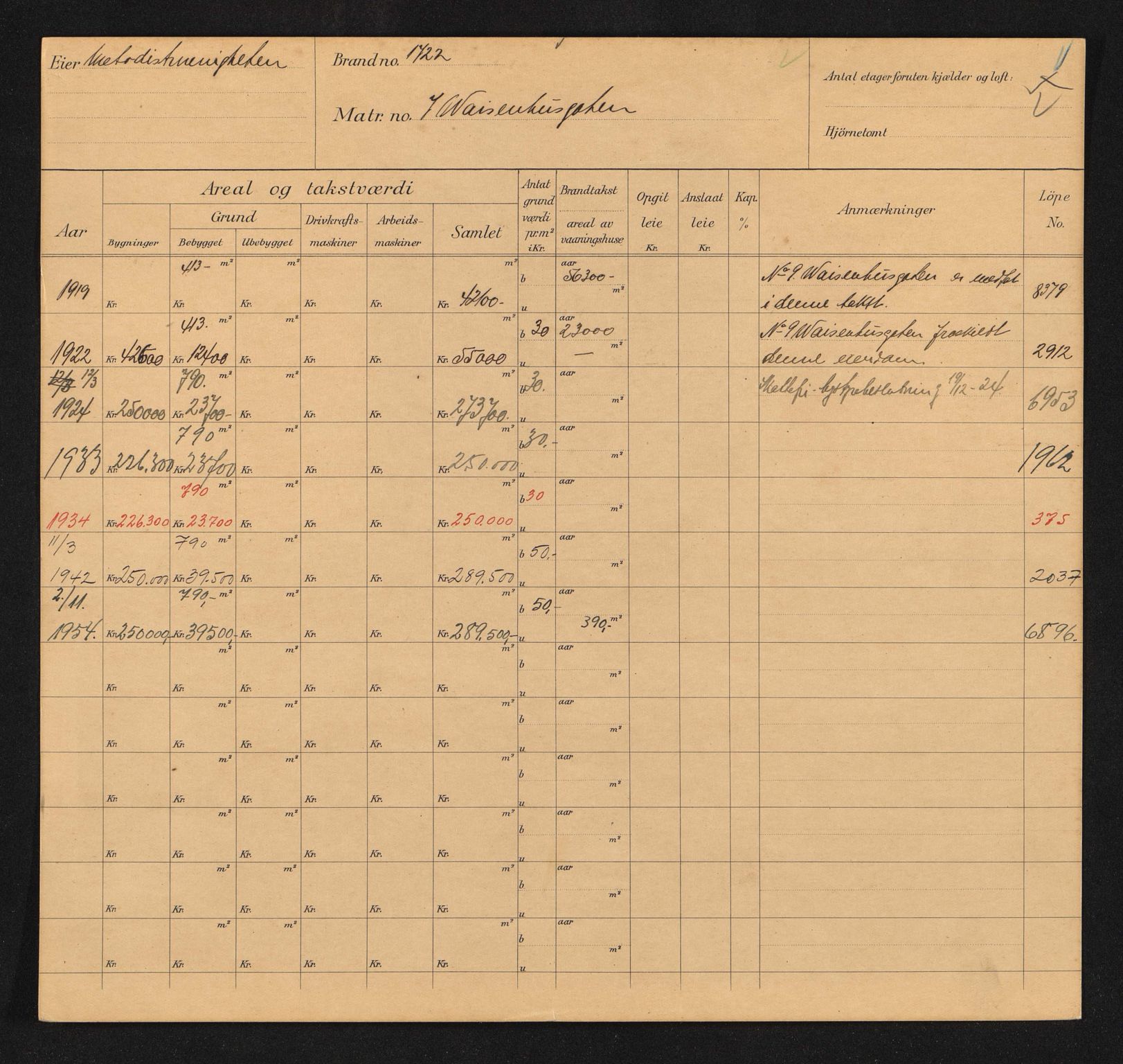 Stavanger kommune. Skattetakstvesenet, BYST/A-0440/F/Fa/Faa/L0044/0004: Skattetakstkort / Vaisenhusgata 3 - 60