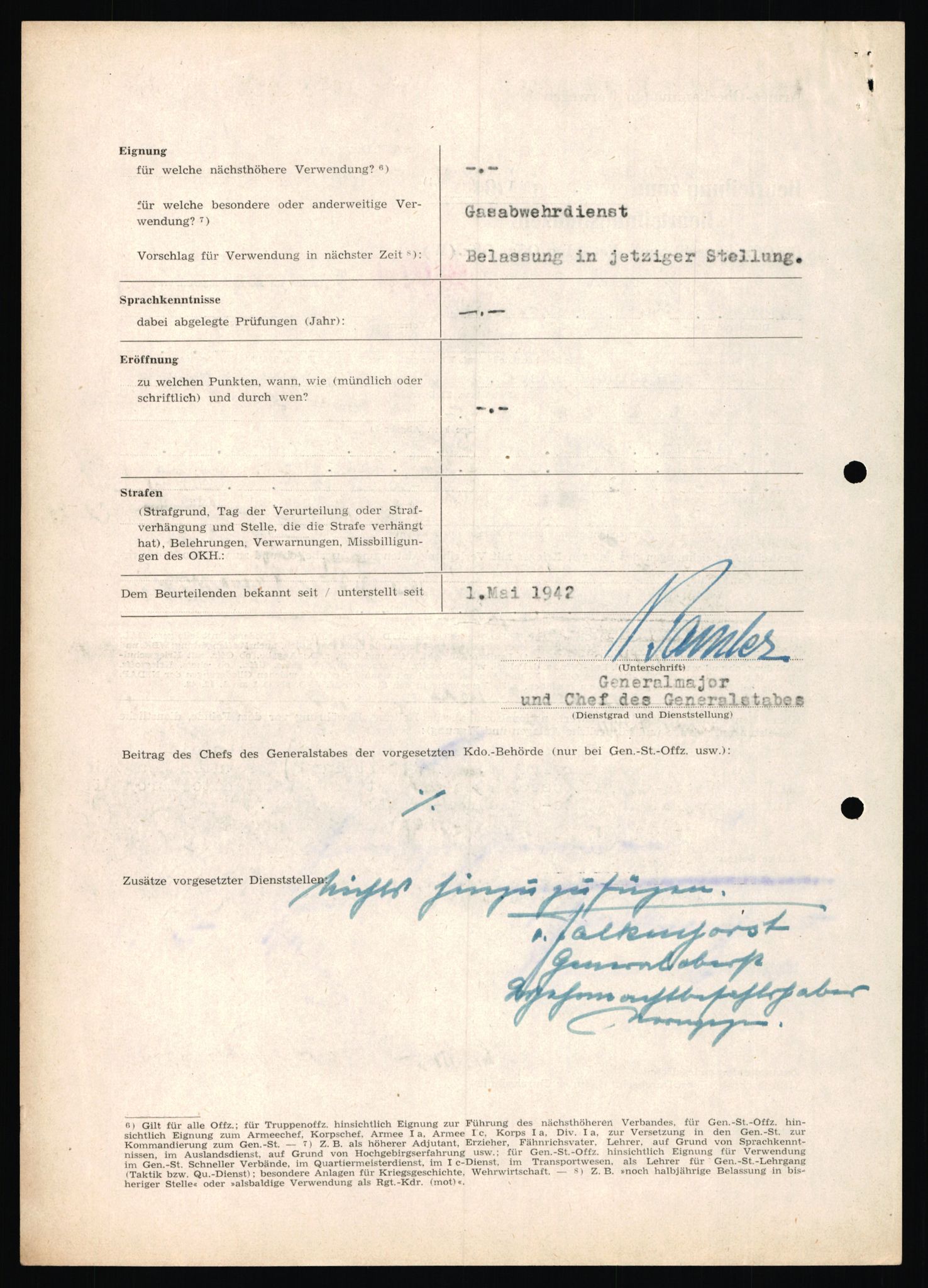 Forsvarets Overkommando. 2 kontor. Arkiv 11.4. Spredte tyske arkivsaker, AV/RA-RAFA-7031/D/Dar/Dara/L0018: Personalbøker, 1940-1945, p. 447