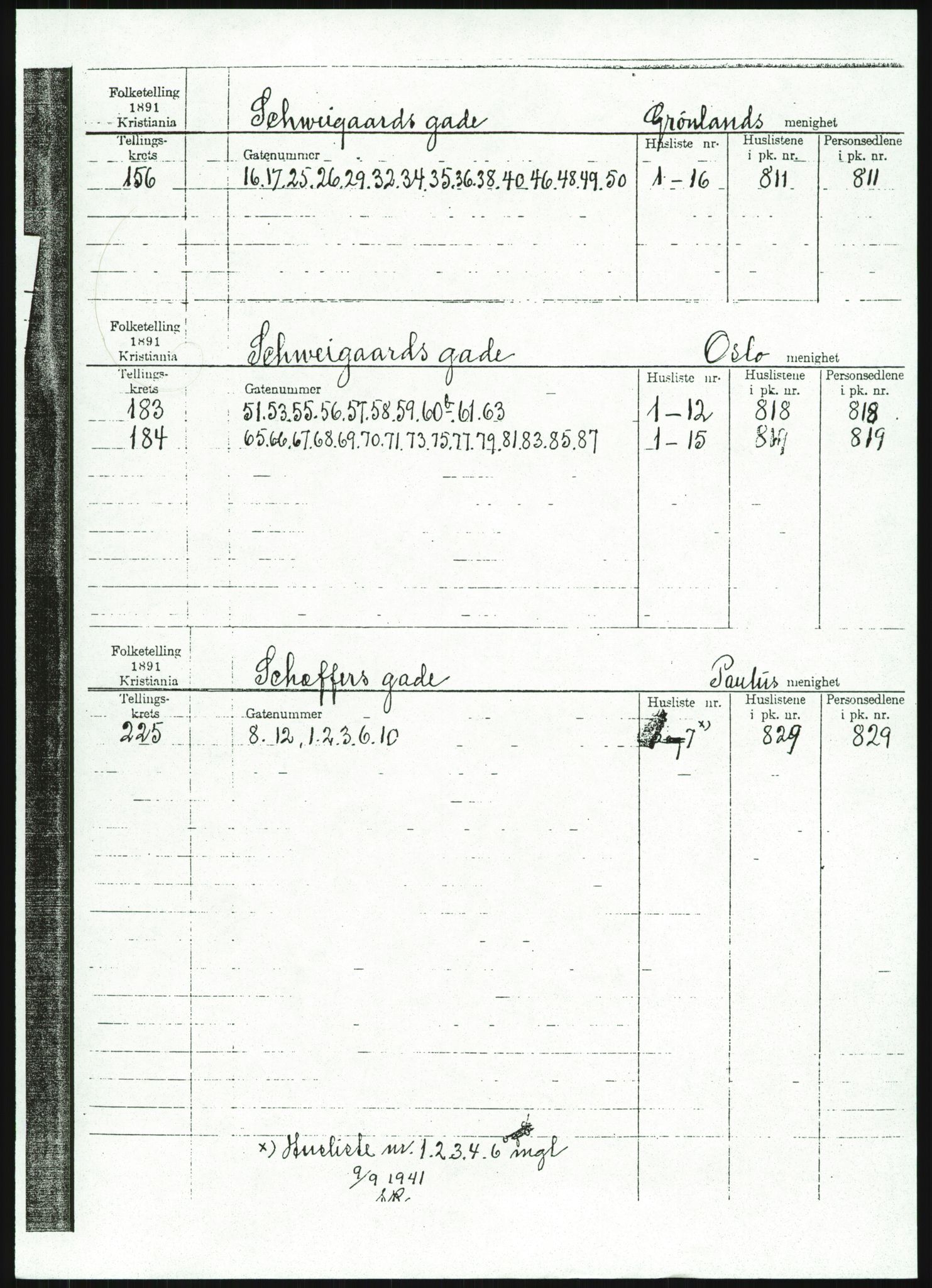 RA, 1891 census for 0301 Kristiania, 1891, p. 98