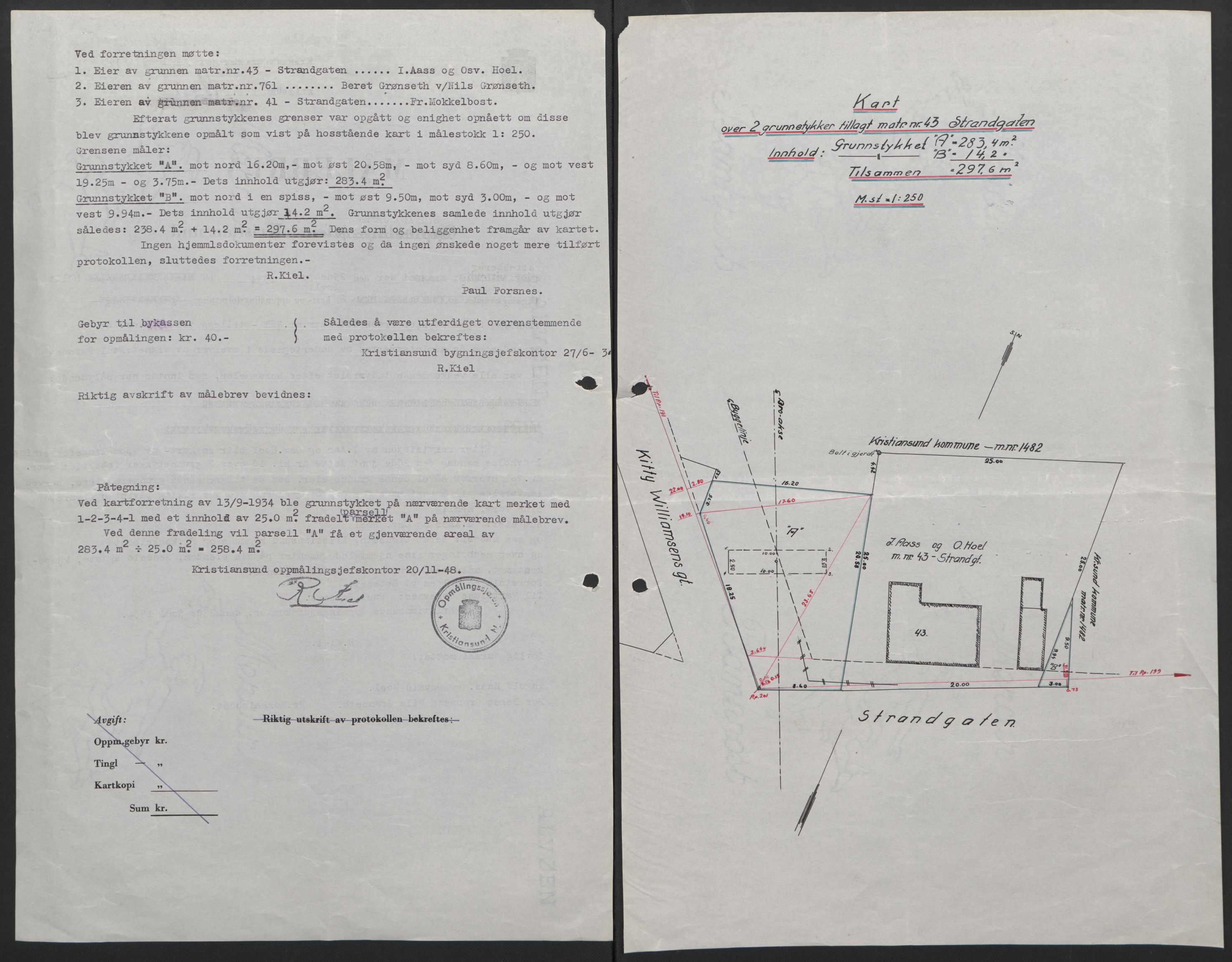 Kristiansund byfogd, AV/SAT-A-4587/A/27: Mortgage book no. 42, 1947-1950, Diary no: : 875/1949