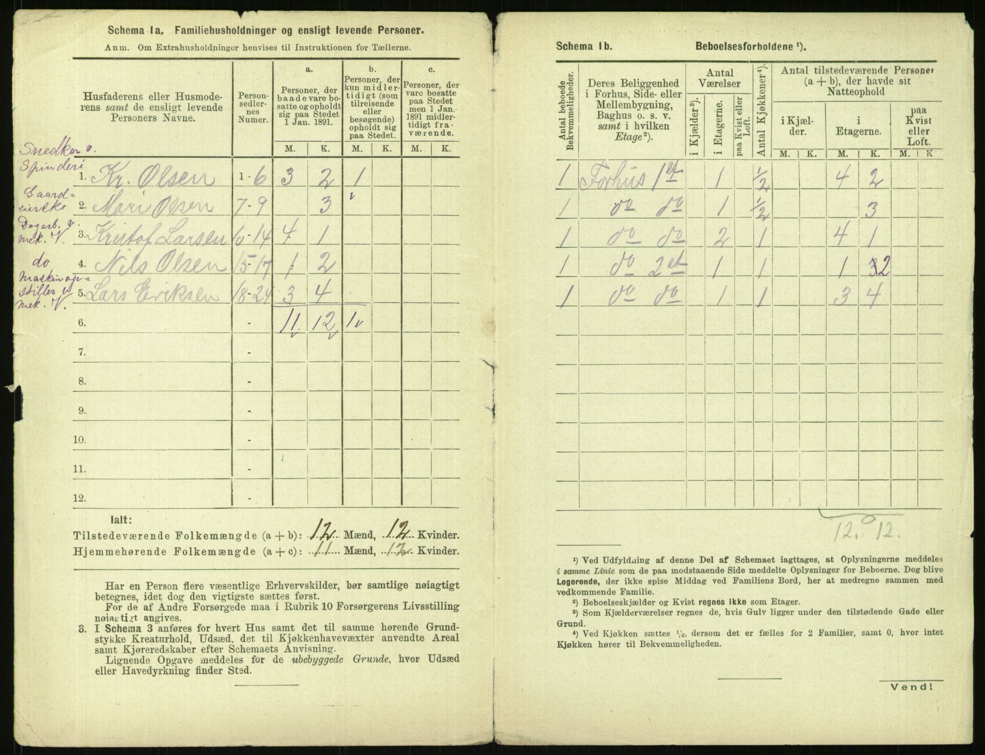 RA, 1891 census for 0301 Kristiania, 1891, p. 154974