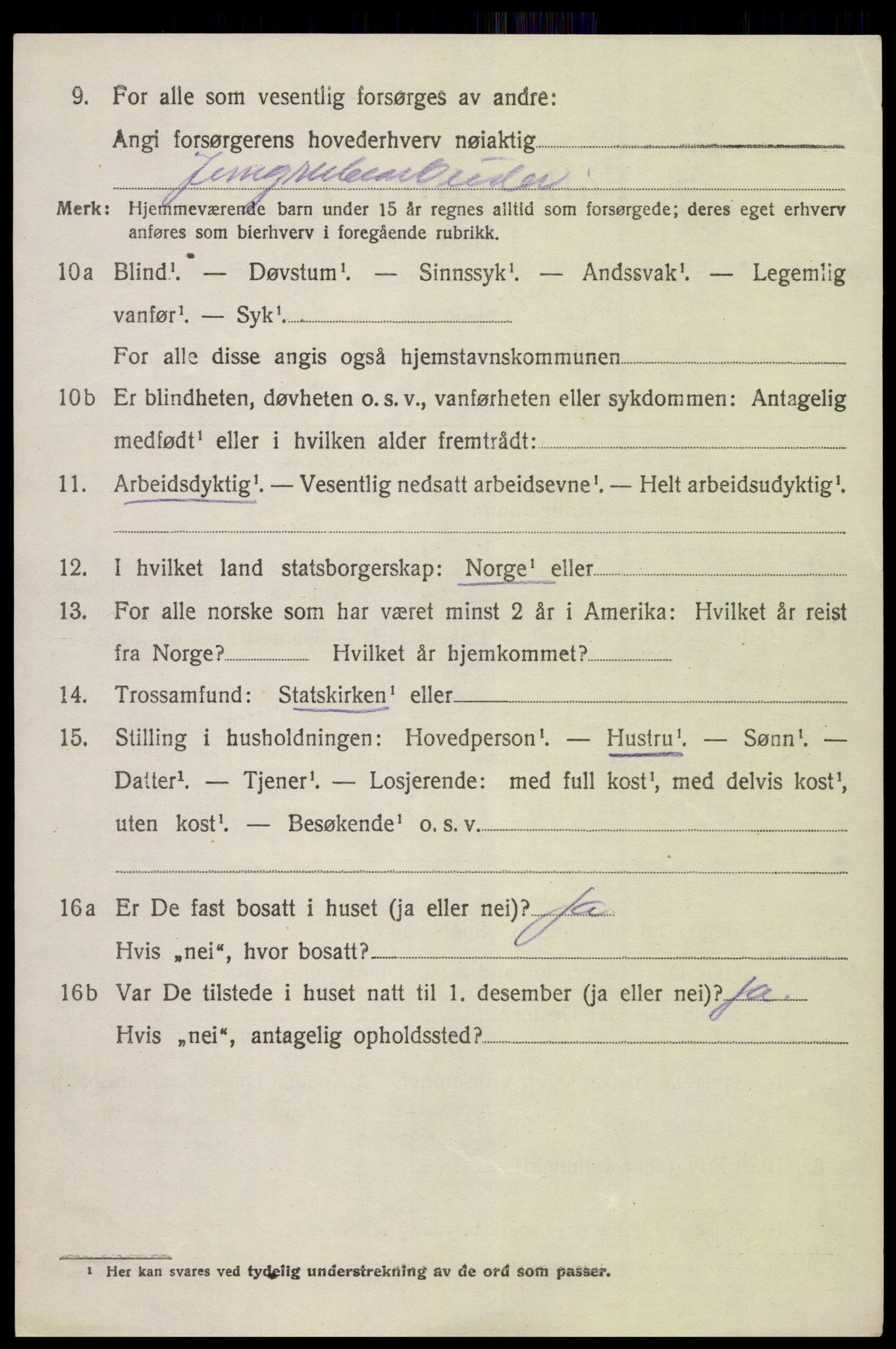 SAK, 1920 census for Øyestad, 1920, p. 6487