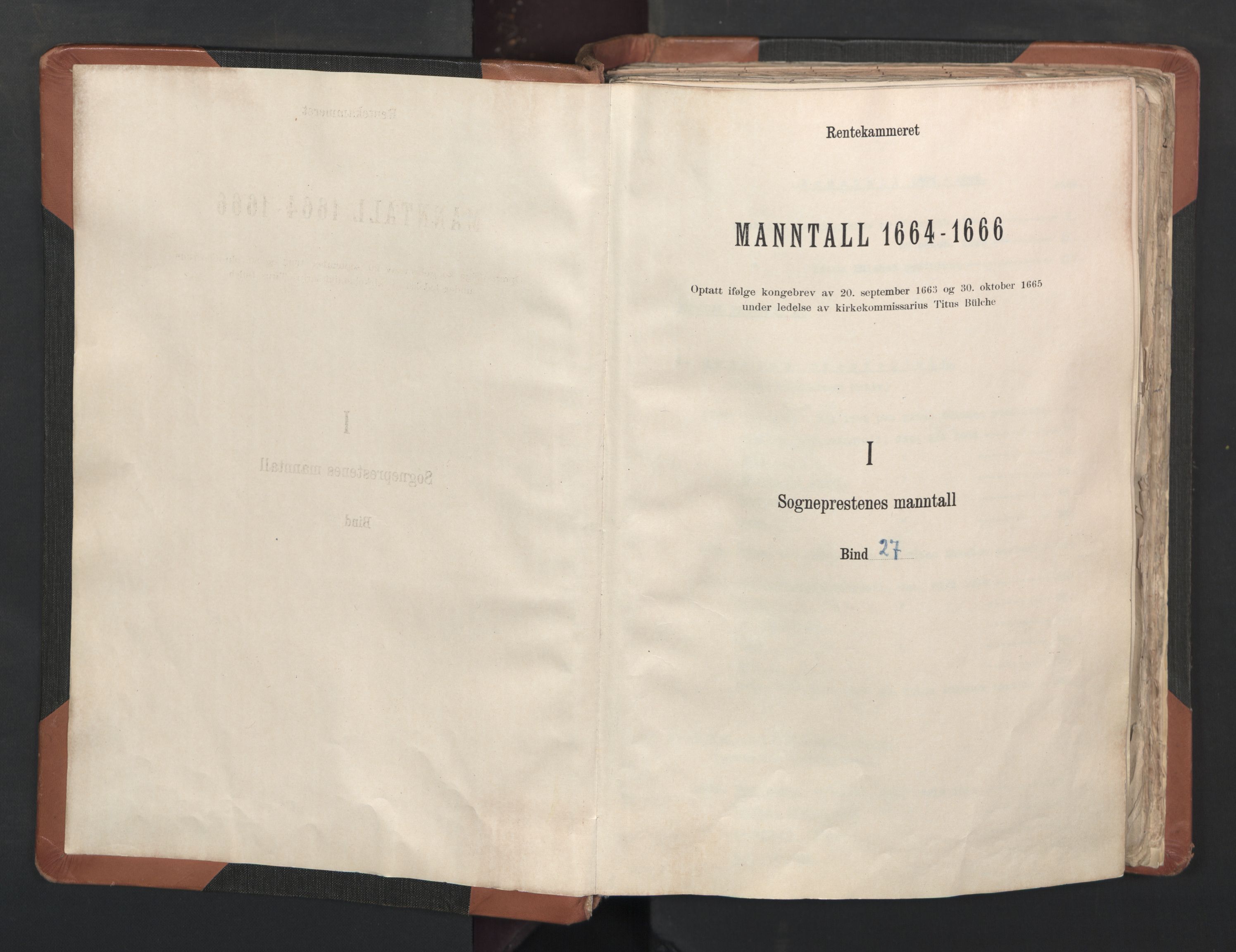 RA, Vicar's Census 1664-1666, no. 27: Romsdal deanery, 1664-1666