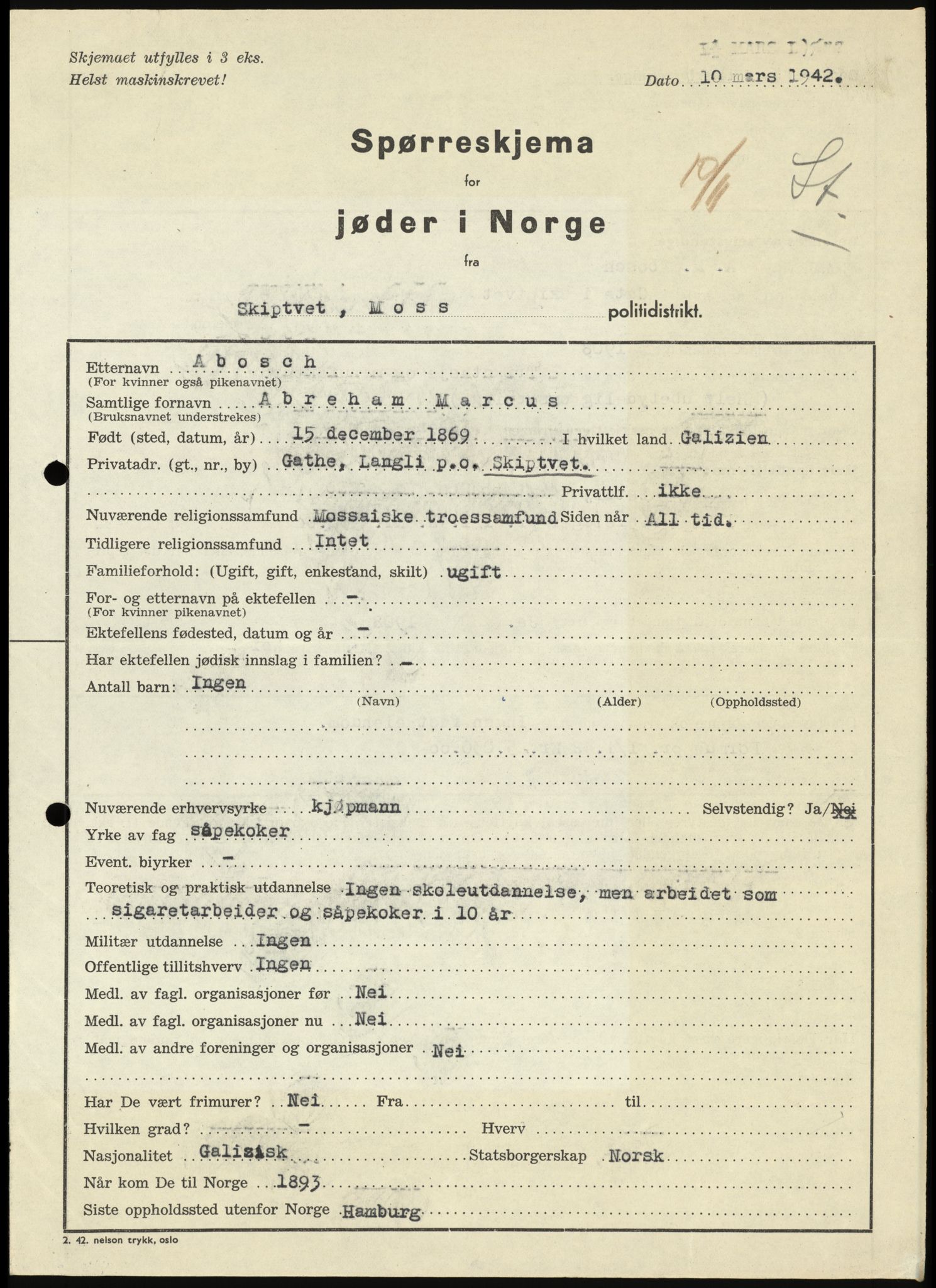 Sosialdepartementet, Våre Falne, RA/S-1708/E/Ee/L0025: Personmapper: Abelsen 01 - Amundsen, H. 65, 1945-1951, p. 53