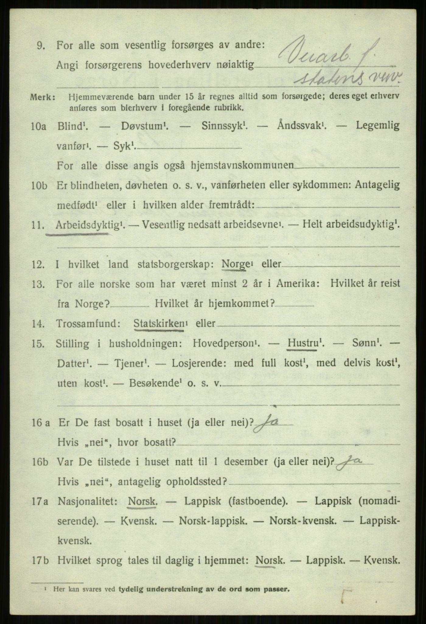 SATØ, 1920 census for Balsfjord, 1920, p. 5882