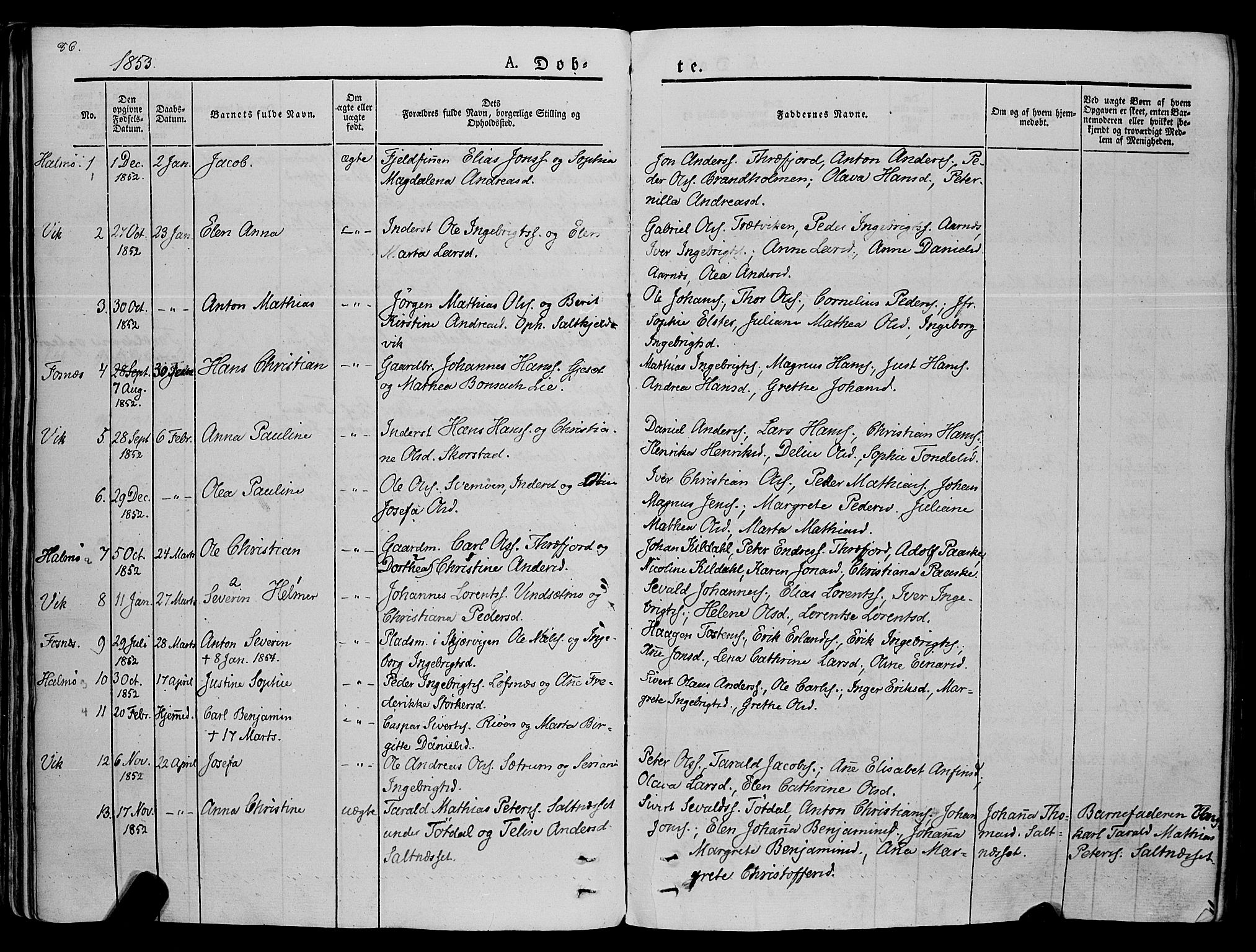 Ministerialprotokoller, klokkerbøker og fødselsregistre - Nord-Trøndelag, SAT/A-1458/773/L0614: Parish register (official) no. 773A05, 1831-1856, p. 86