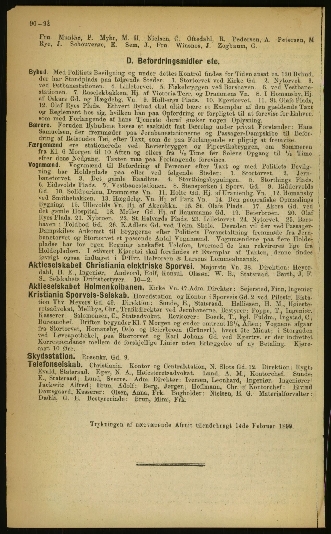 Kristiania/Oslo adressebok, PUBL/-, 1899, p. 90
