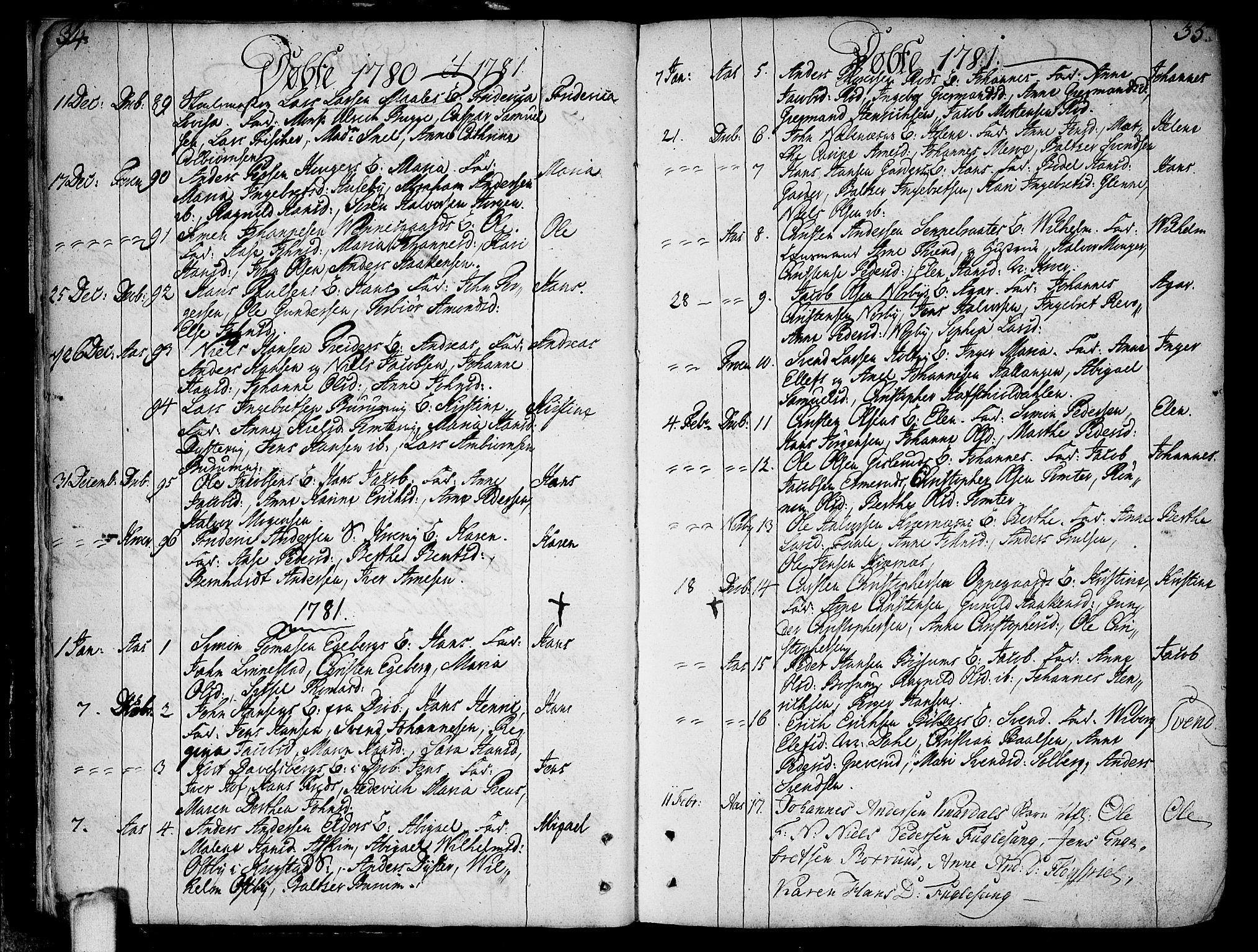 Ås prestekontor Kirkebøker, AV/SAO-A-10894/F/Fa/L0002: Parish register (official) no. I 2, 1778-1813, p. 34-35