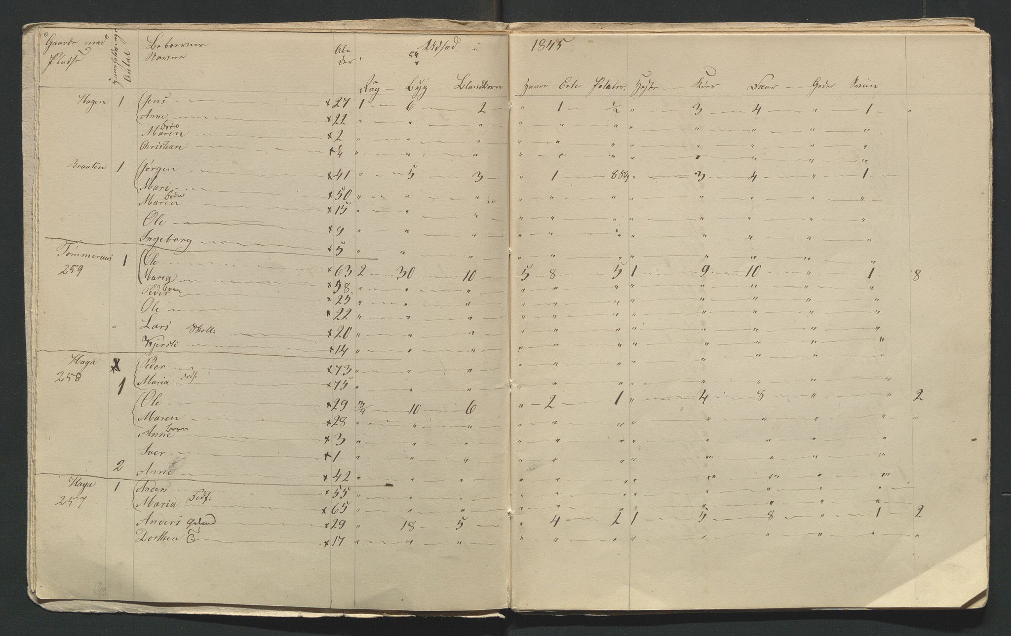 SAH, 1845 Census for Jevnaker parish, 1845, p. 50