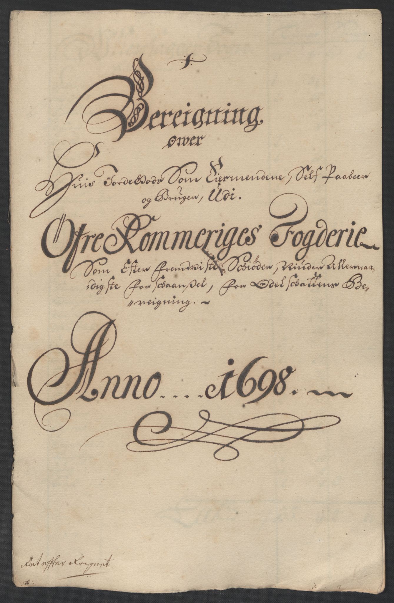 Rentekammeret inntil 1814, Reviderte regnskaper, Fogderegnskap, AV/RA-EA-4092/R12/L0710: Fogderegnskap Øvre Romerike, 1698, p. 236