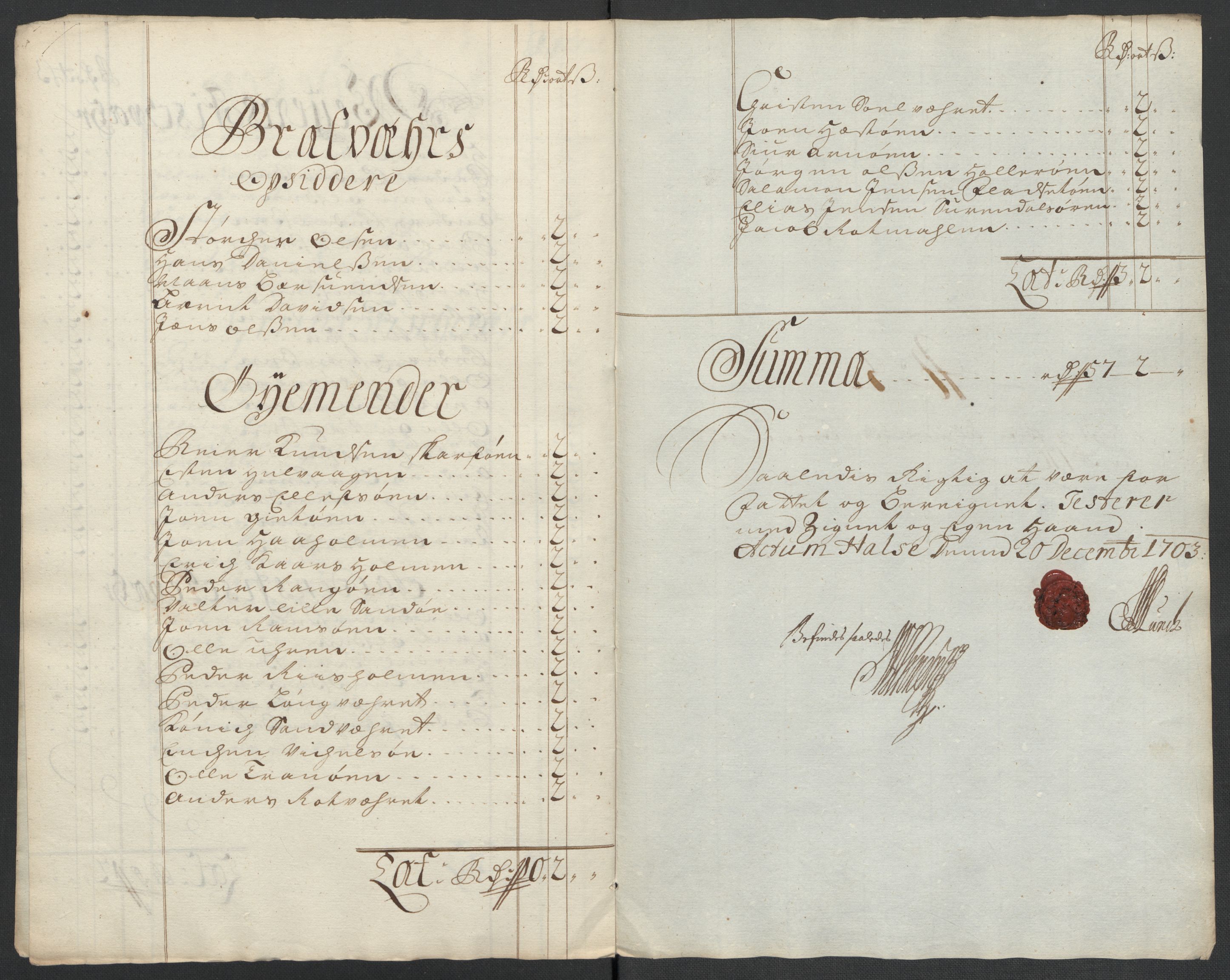 Rentekammeret inntil 1814, Reviderte regnskaper, Fogderegnskap, RA/EA-4092/R56/L3740: Fogderegnskap Nordmøre, 1703-1704, p. 78