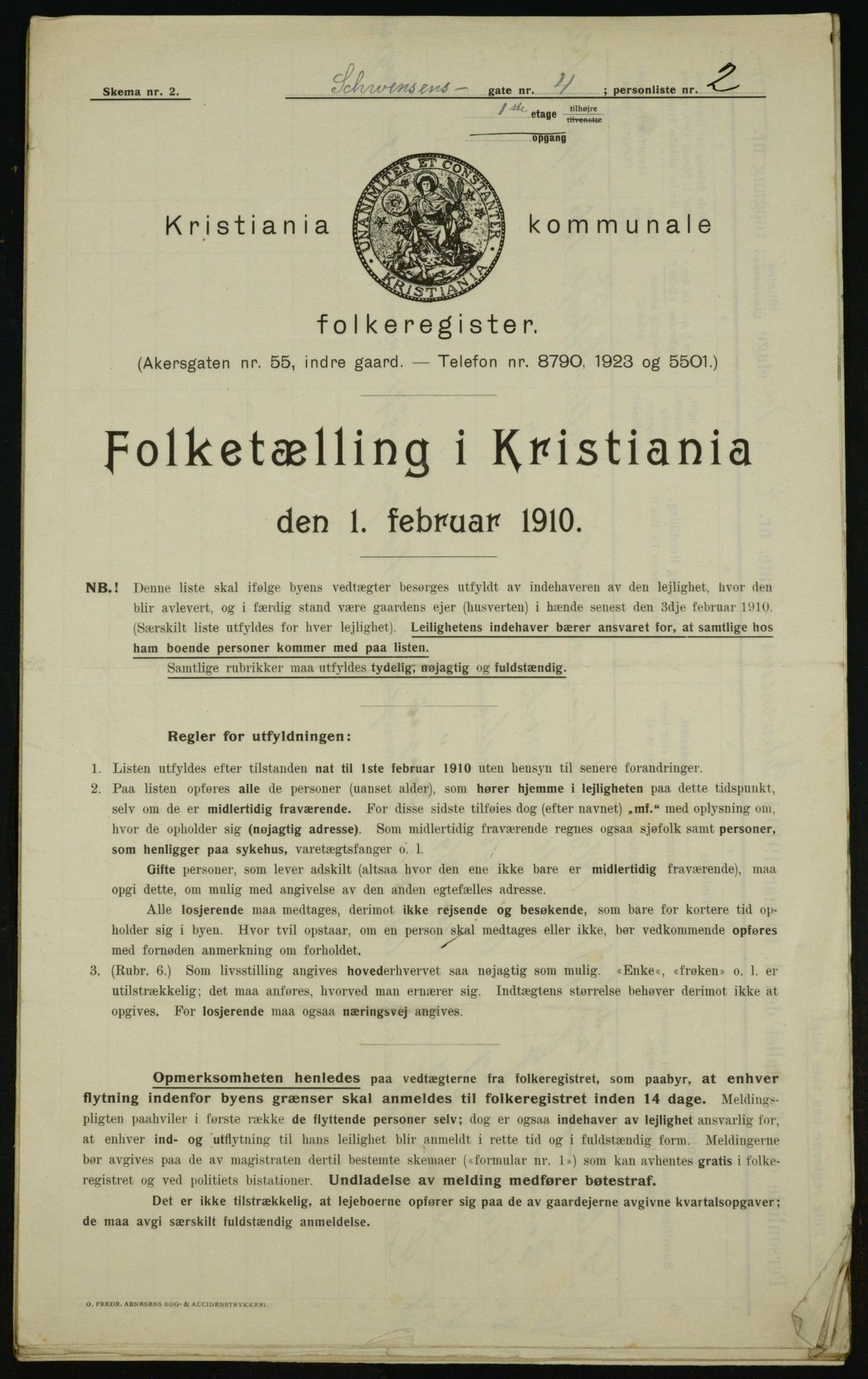 OBA, Municipal Census 1910 for Kristiania, 1910, p. 88532