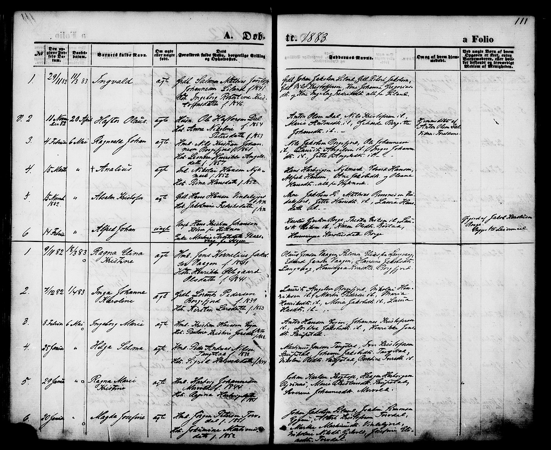 Ministerialprotokoller, klokkerbøker og fødselsregistre - Nordland, SAT/A-1459/880/L1132: Parish register (official) no. 880A06, 1869-1887, p. 111