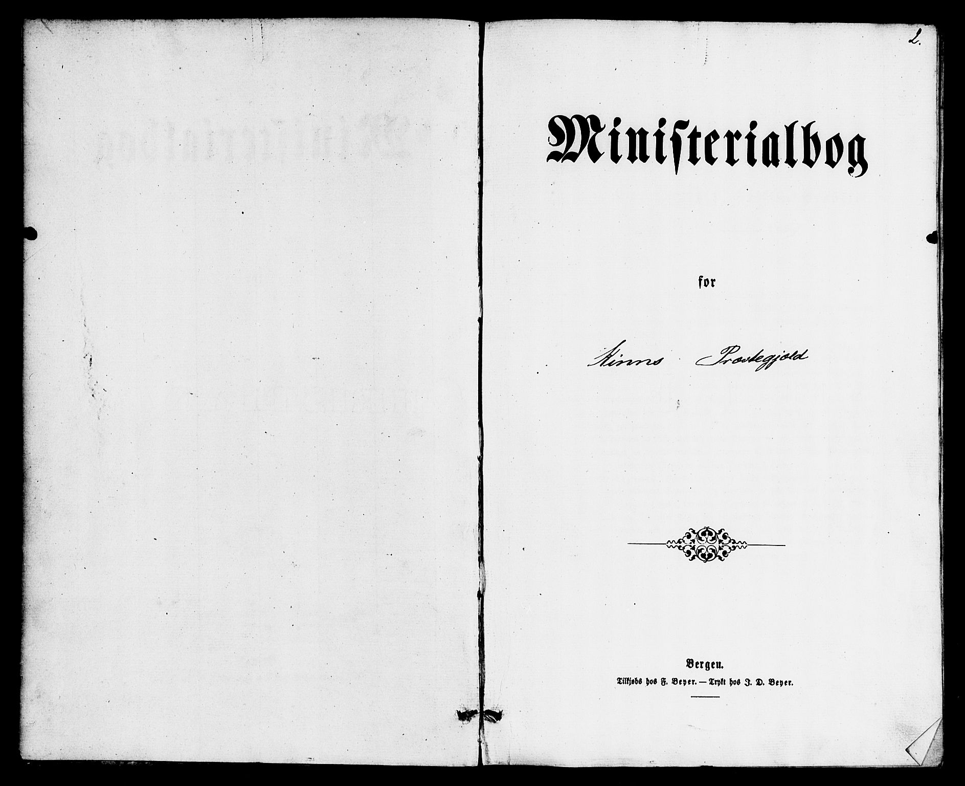 Kinn sokneprestembete, SAB/A-80801/H/Haa/Haaa/L0008: Parish register (official) no. A 8, 1859-1882, p. 2