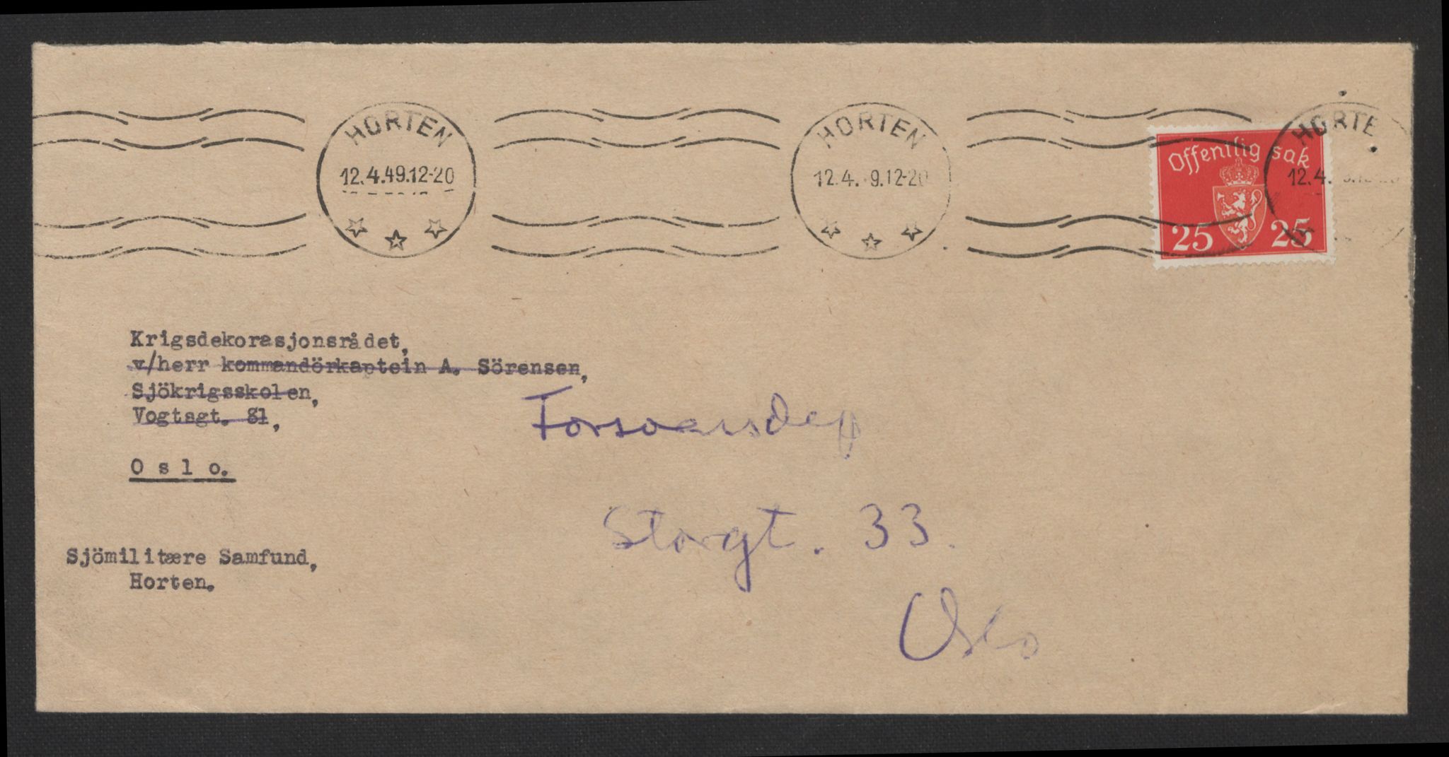 Forsvarsdepartementet, arkivet 1940-1945, AV/RA-RAFA-2062, 1940-1945, p. 990