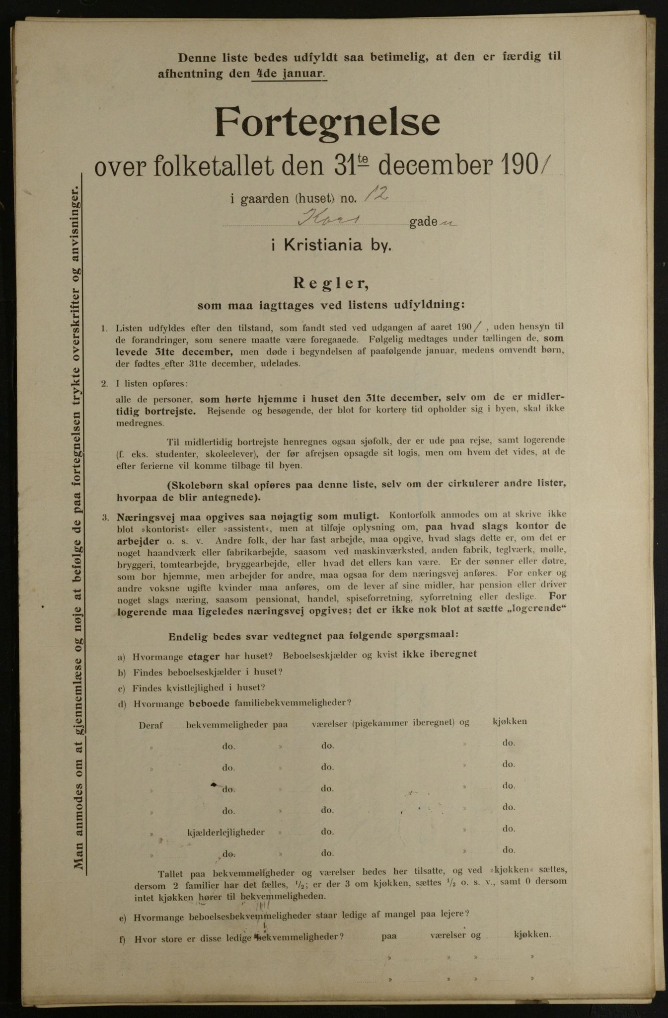 OBA, Municipal Census 1901 for Kristiania, 1901, p. 8265