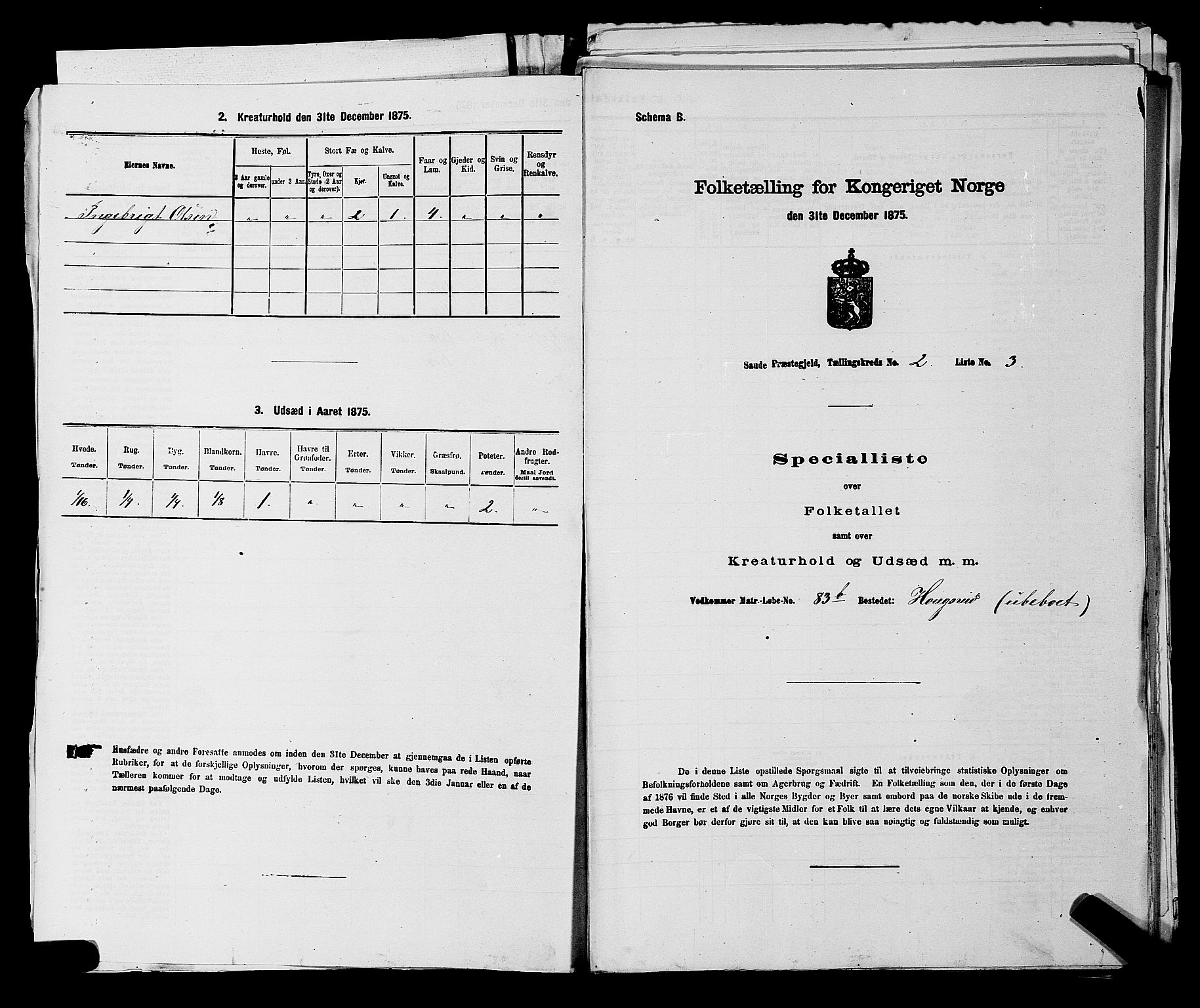 SAKO, 1875 census for 0822P Sauherad, 1875, p. 166